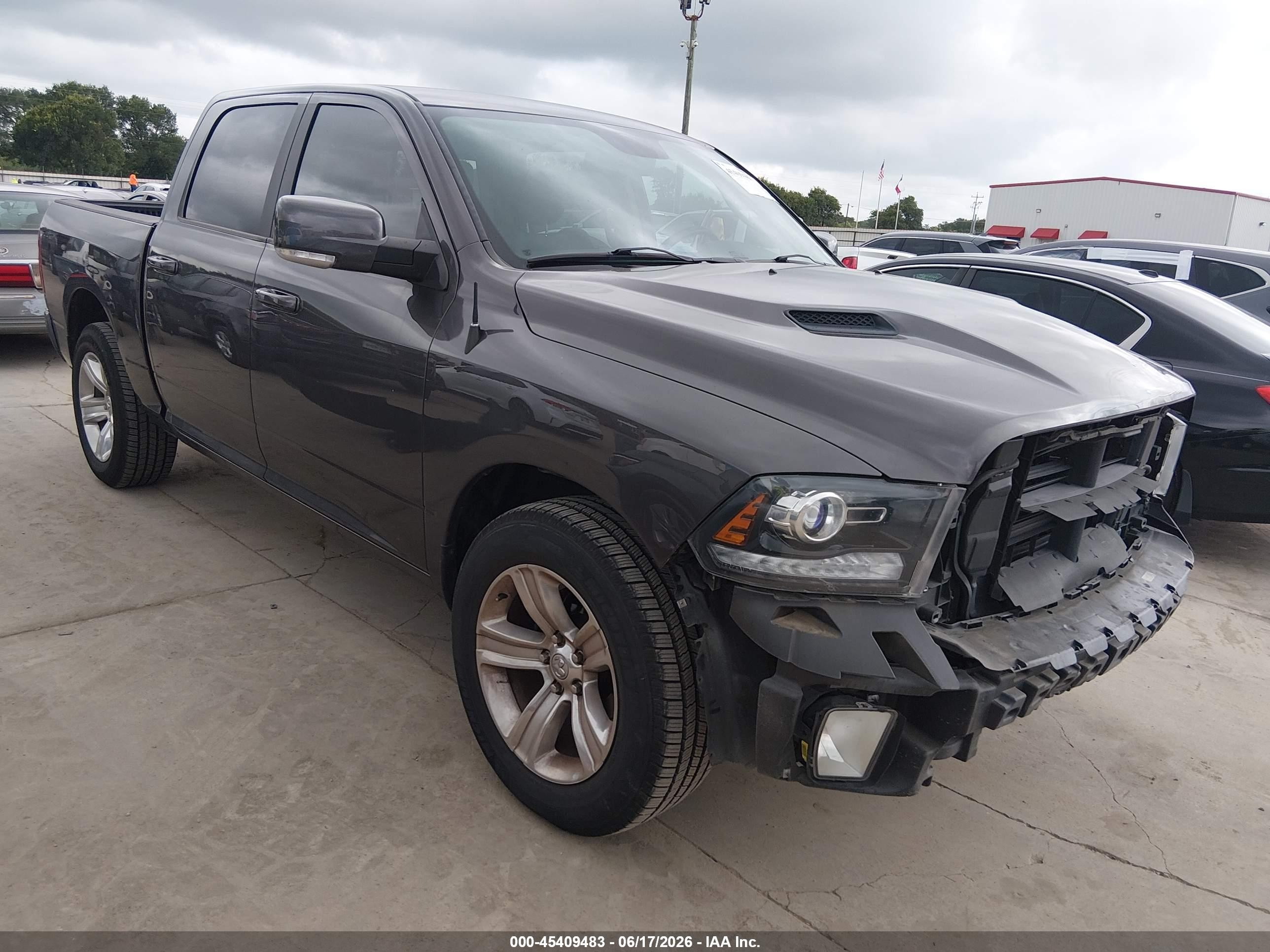 2014 Ram 1500 Sport Gray vin: 1C6RR6MTXES245234
