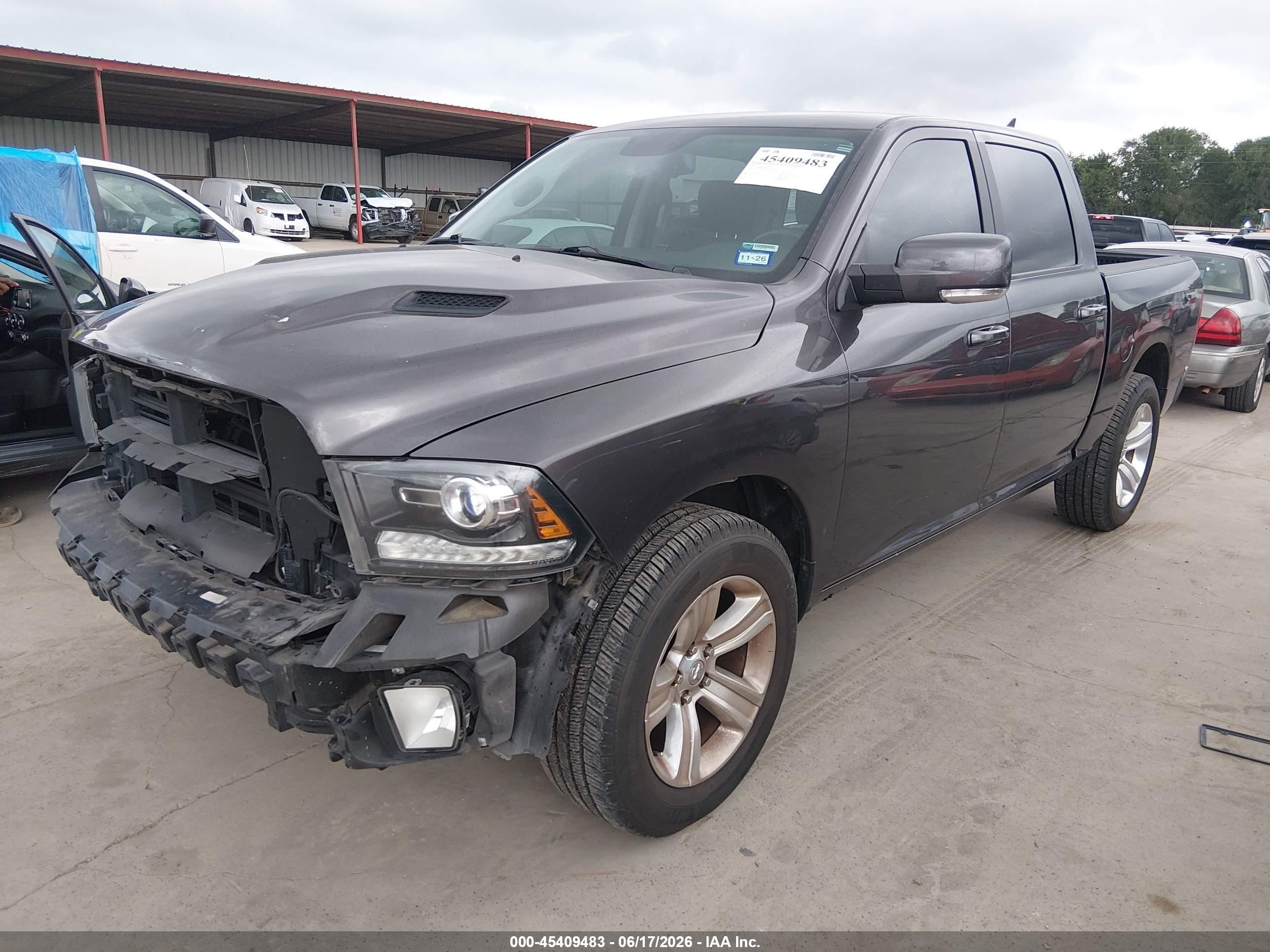 2014 Ram 1500 Sport Gray vin: 1C6RR6MTXES245234