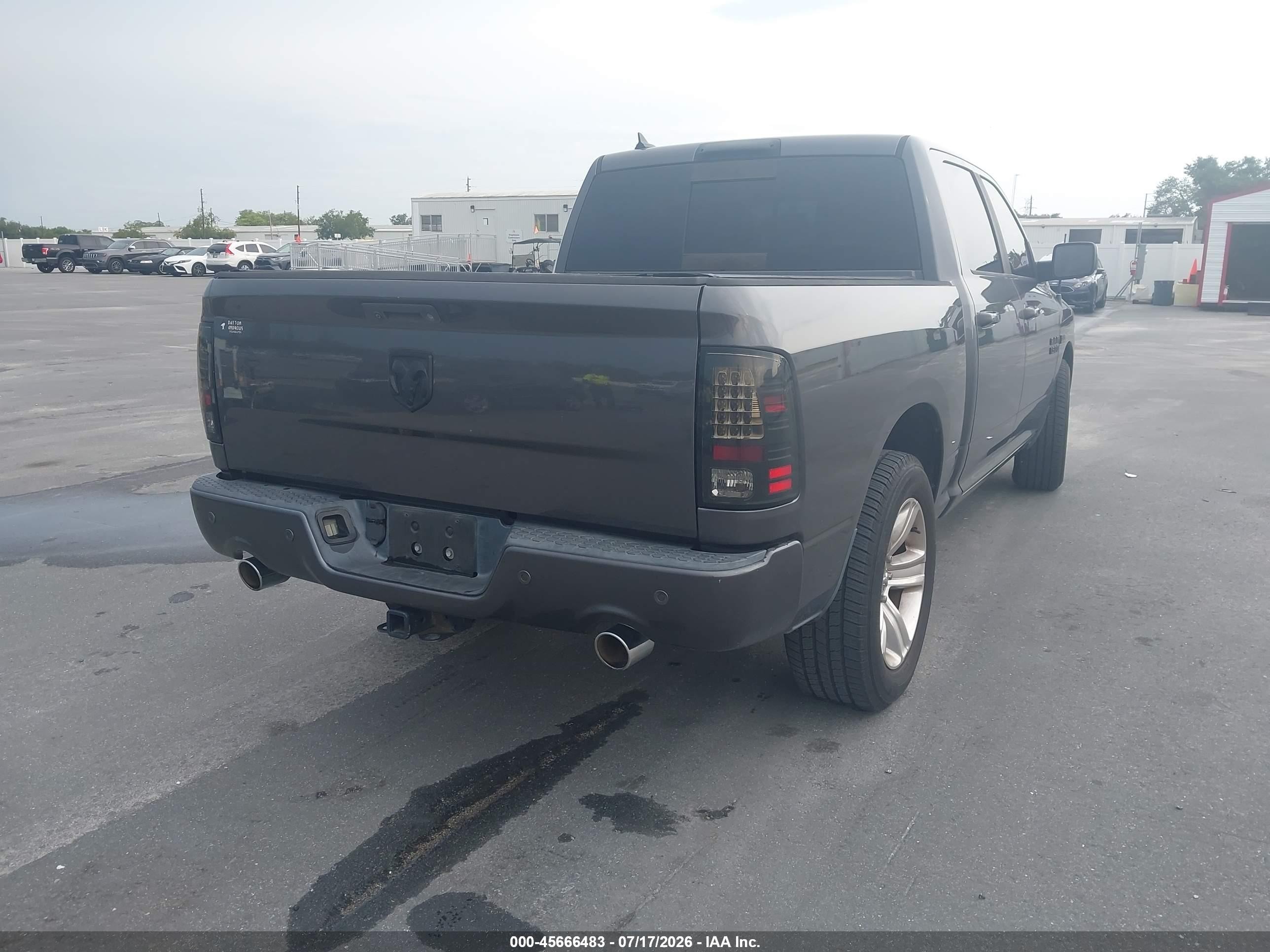 2015 Ram 1500 Sport Черный vin: 1C6RR6MTXFS629368