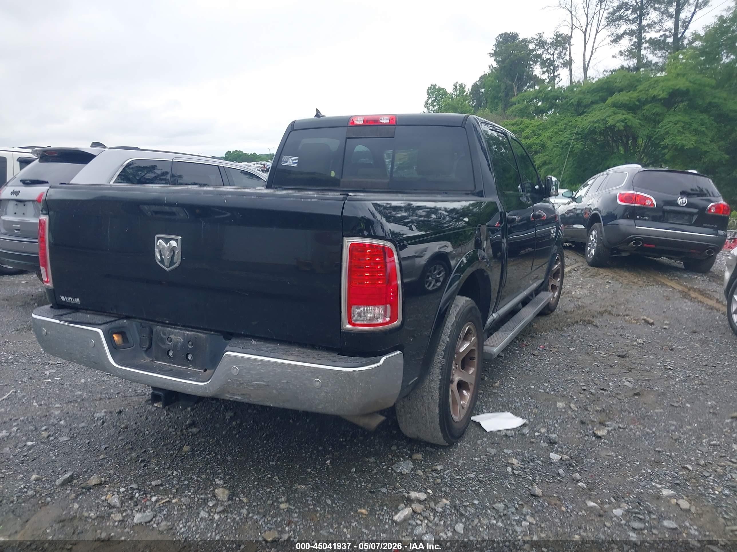 2015 Ram 1500 Laramie Black vin: 1C6RR6NG1FS518337