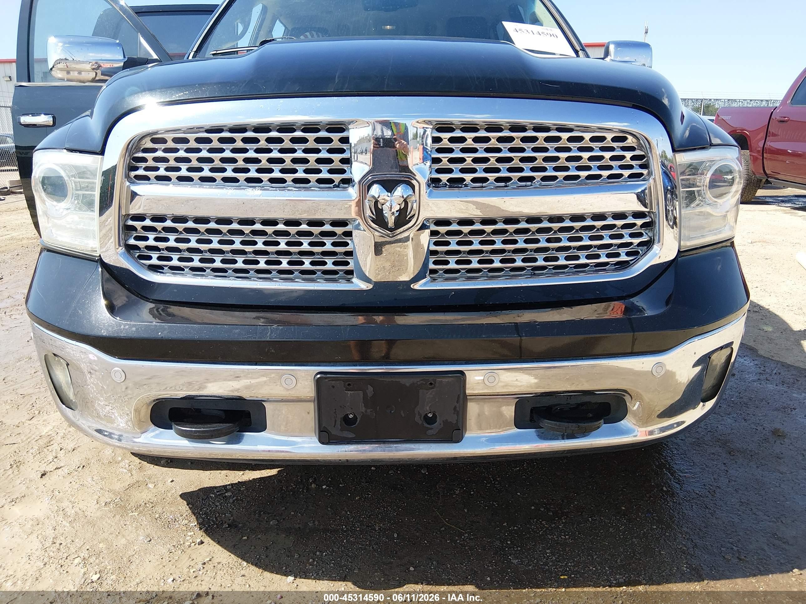 2014 Ram 1500 Laramie Black vin: 1C6RR6NM7ES474770