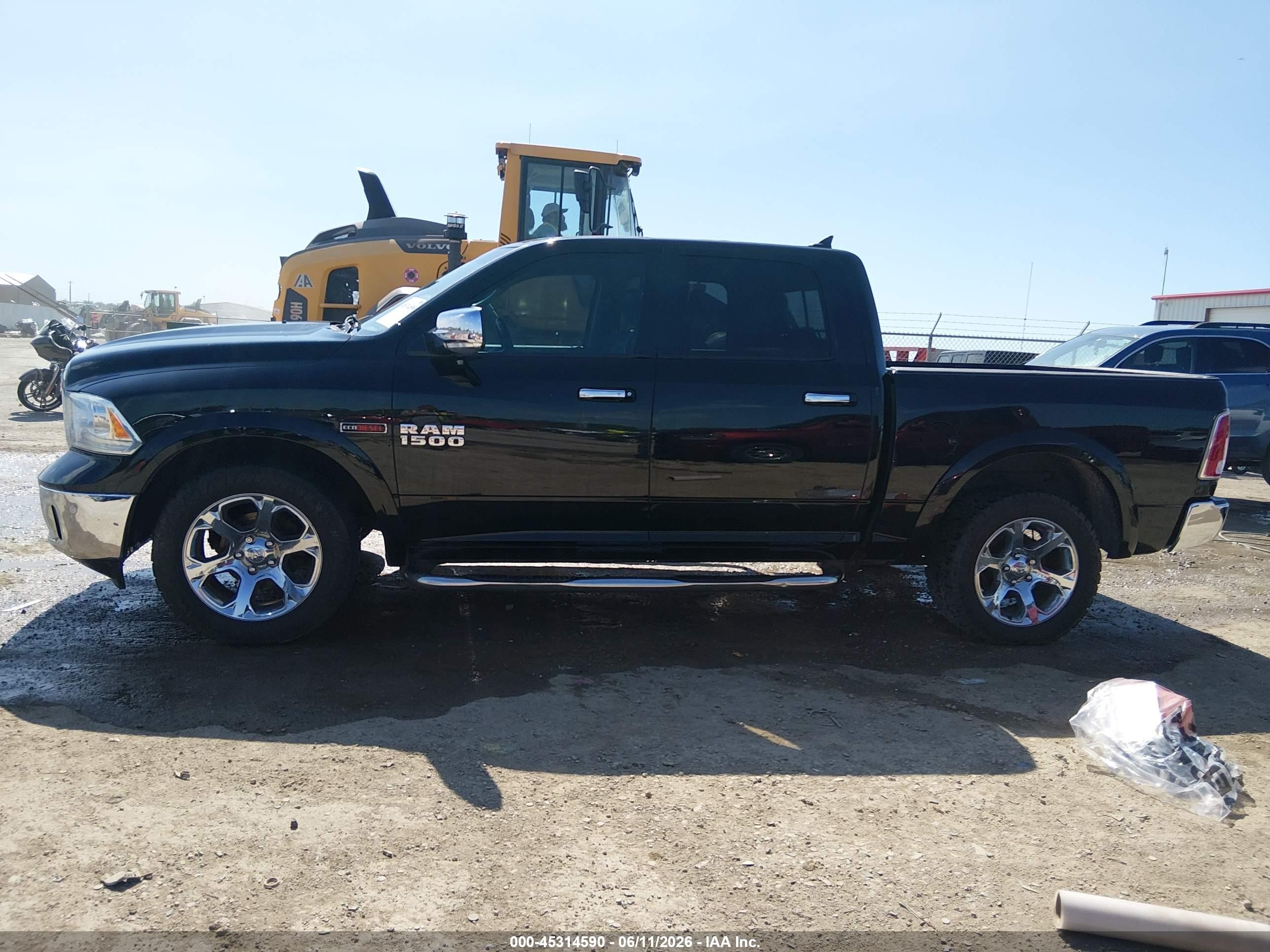 2014 Ram 1500 Laramie Black vin: 1C6RR6NM7ES474770