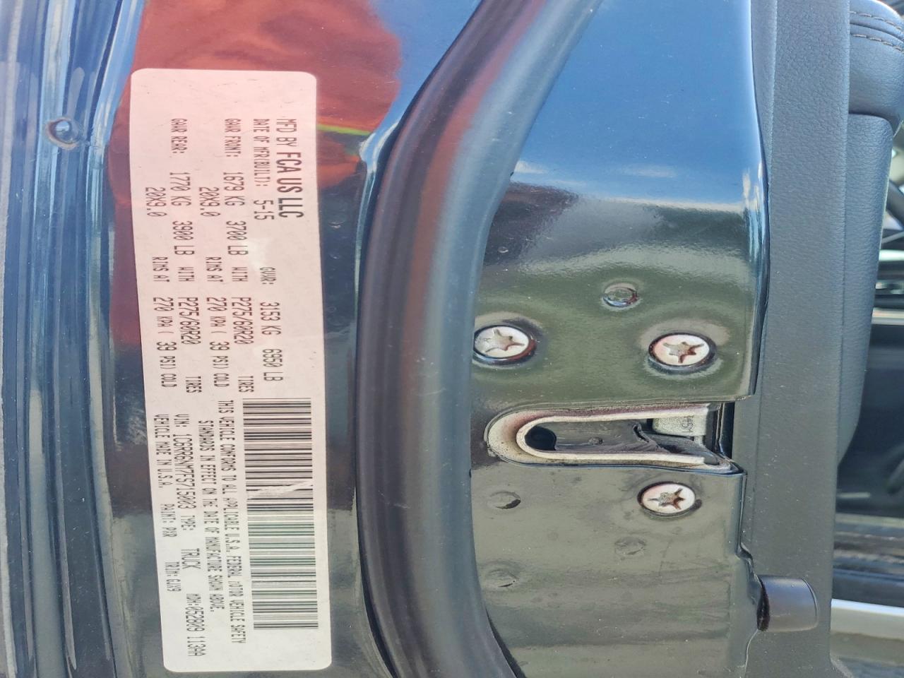 2015 Ram 1500 Laramie Black vin: 1C6RR6NM7FS715003