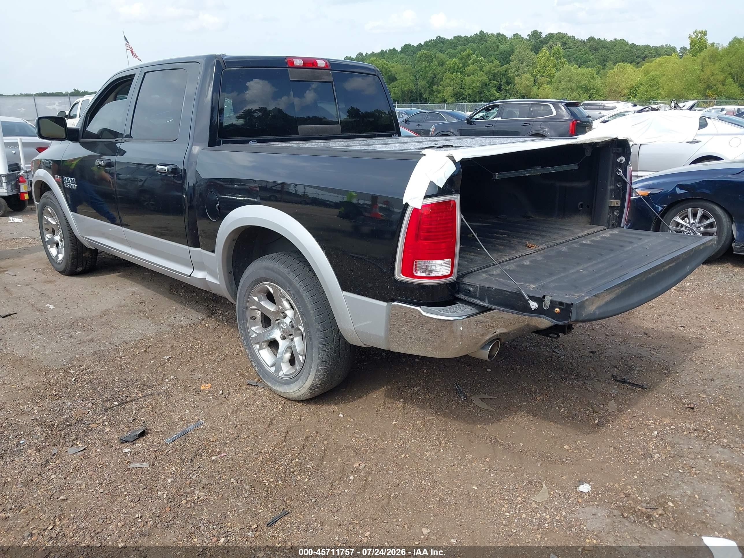 2014 Ram 1500 Laramie Black vin: 1C6RR6NT0ES449071