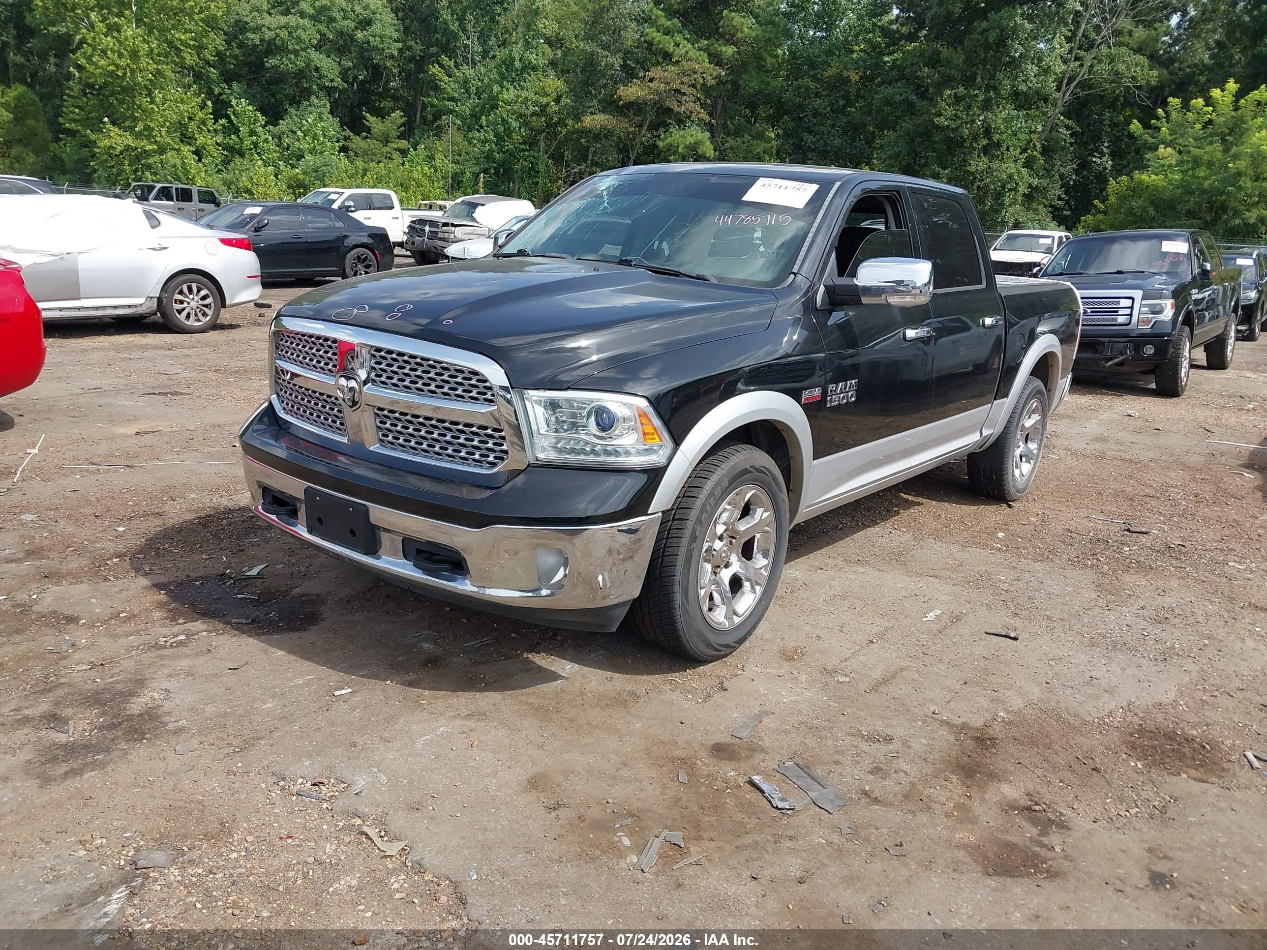 2014 Ram 1500 Laramie Black vin: 1C6RR6NT0ES449071