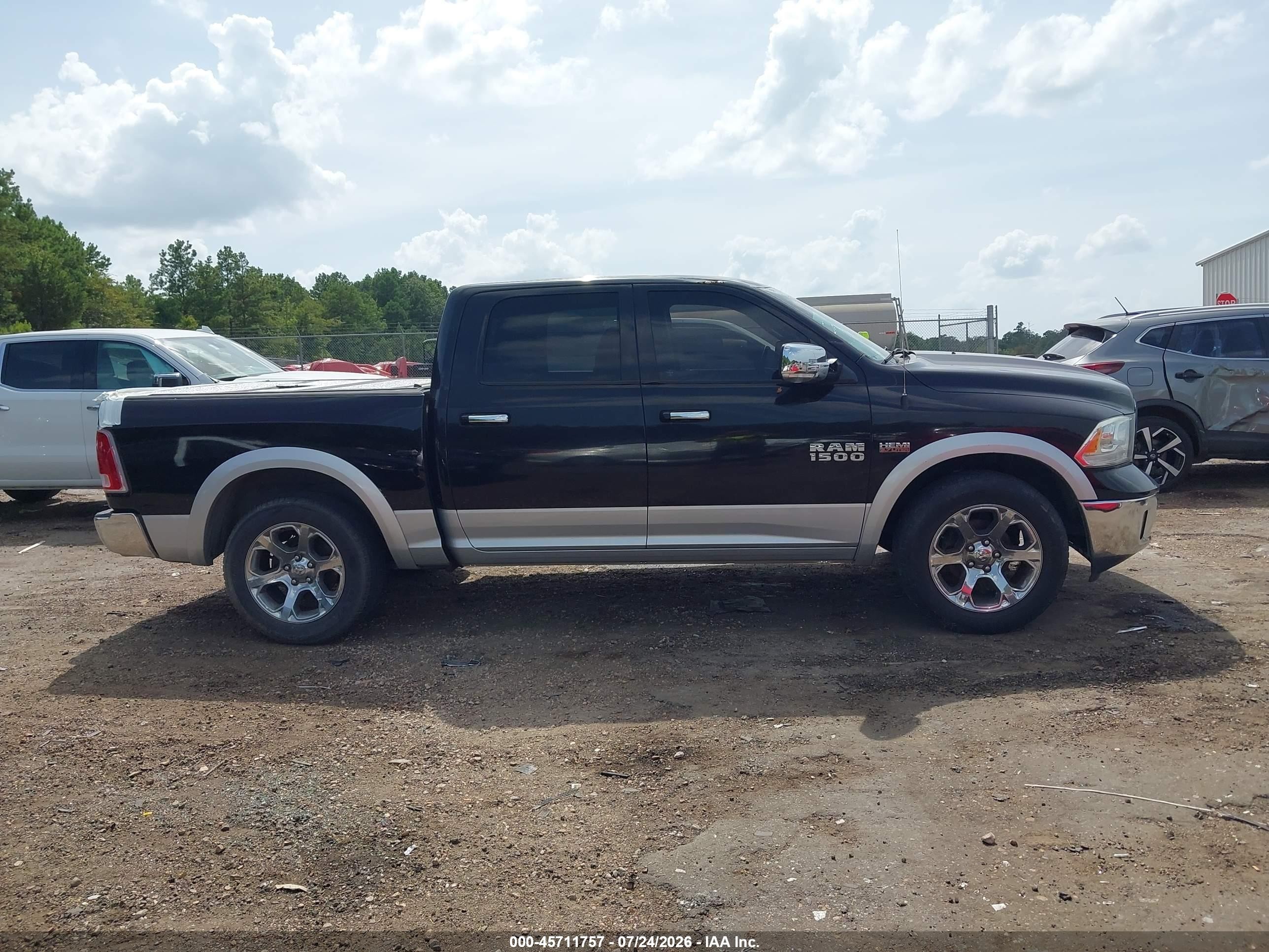 2014 Ram 1500 Laramie Black vin: 1C6RR6NT0ES449071