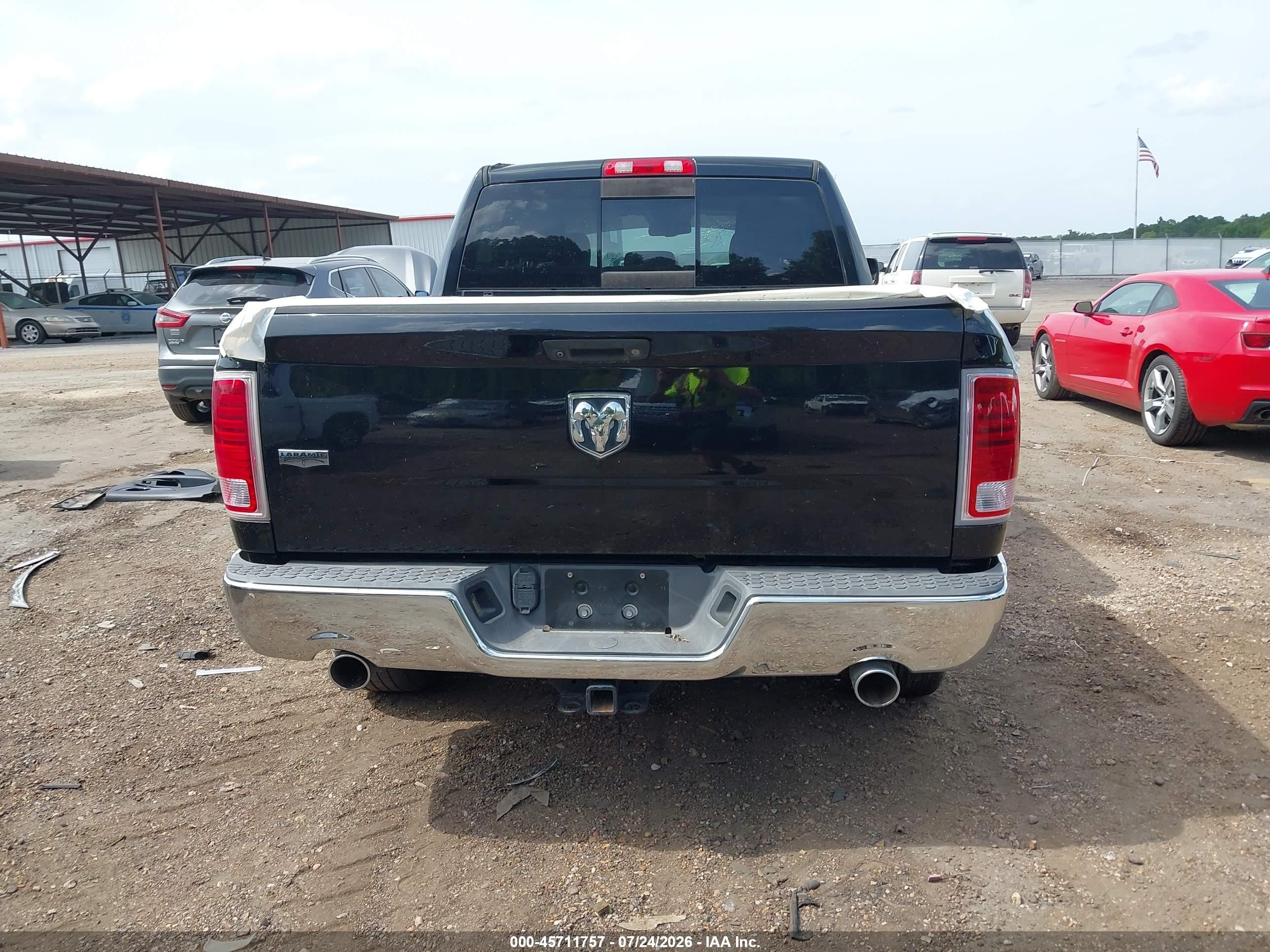 2014 Ram 1500 Laramie Black vin: 1C6RR6NT0ES449071