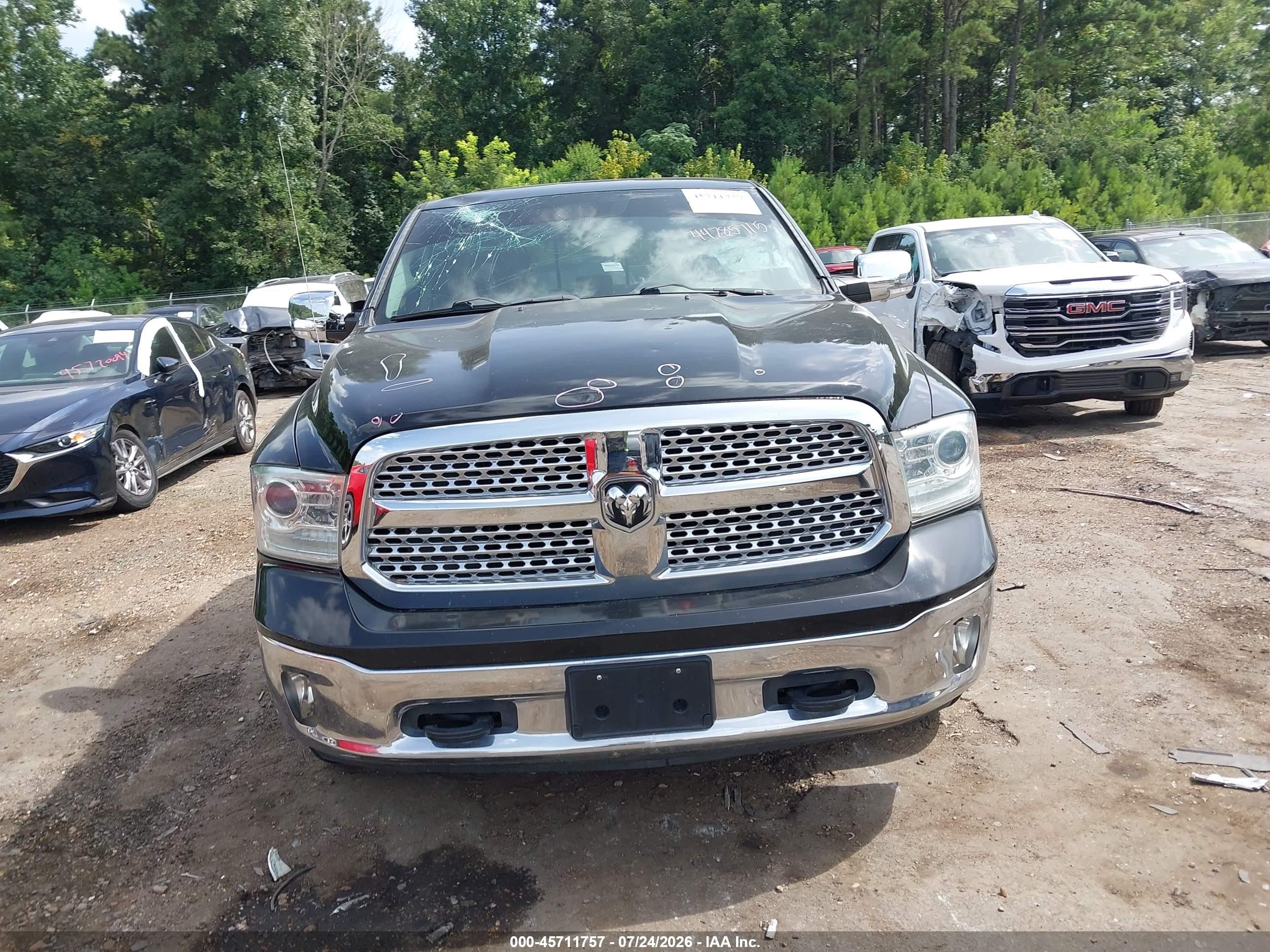 2014 Ram 1500 Laramie Black vin: 1C6RR6NT0ES449071