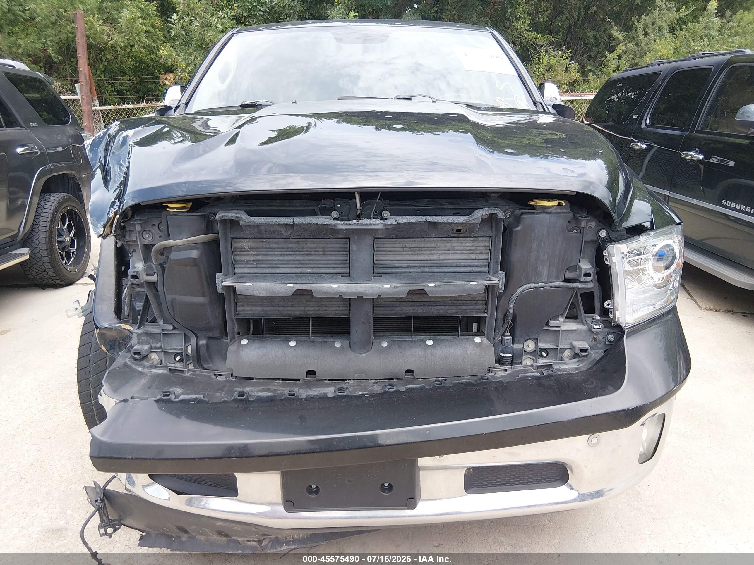 2014 Ram 1500 Laramie Черный vin: 1C6RR6NT1ES101862