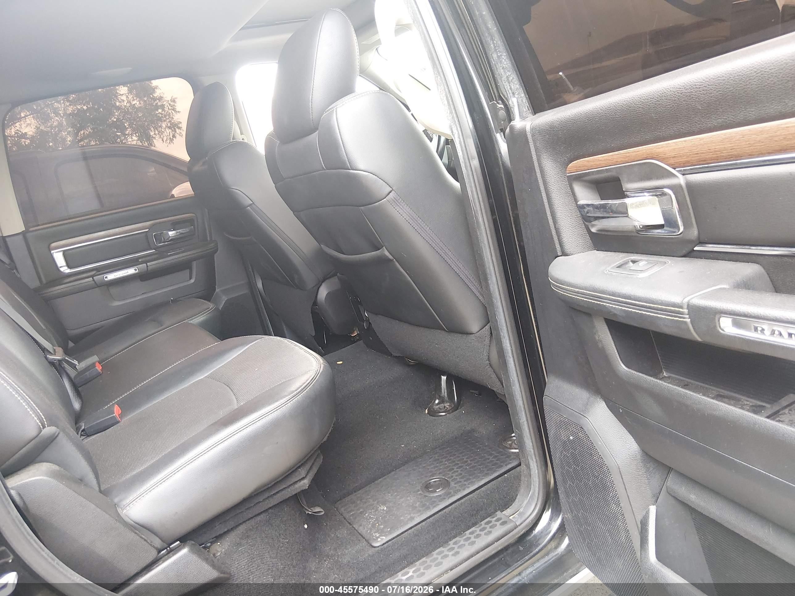 2014 Ram 1500 Laramie Черный vin: 1C6RR6NT1ES101862