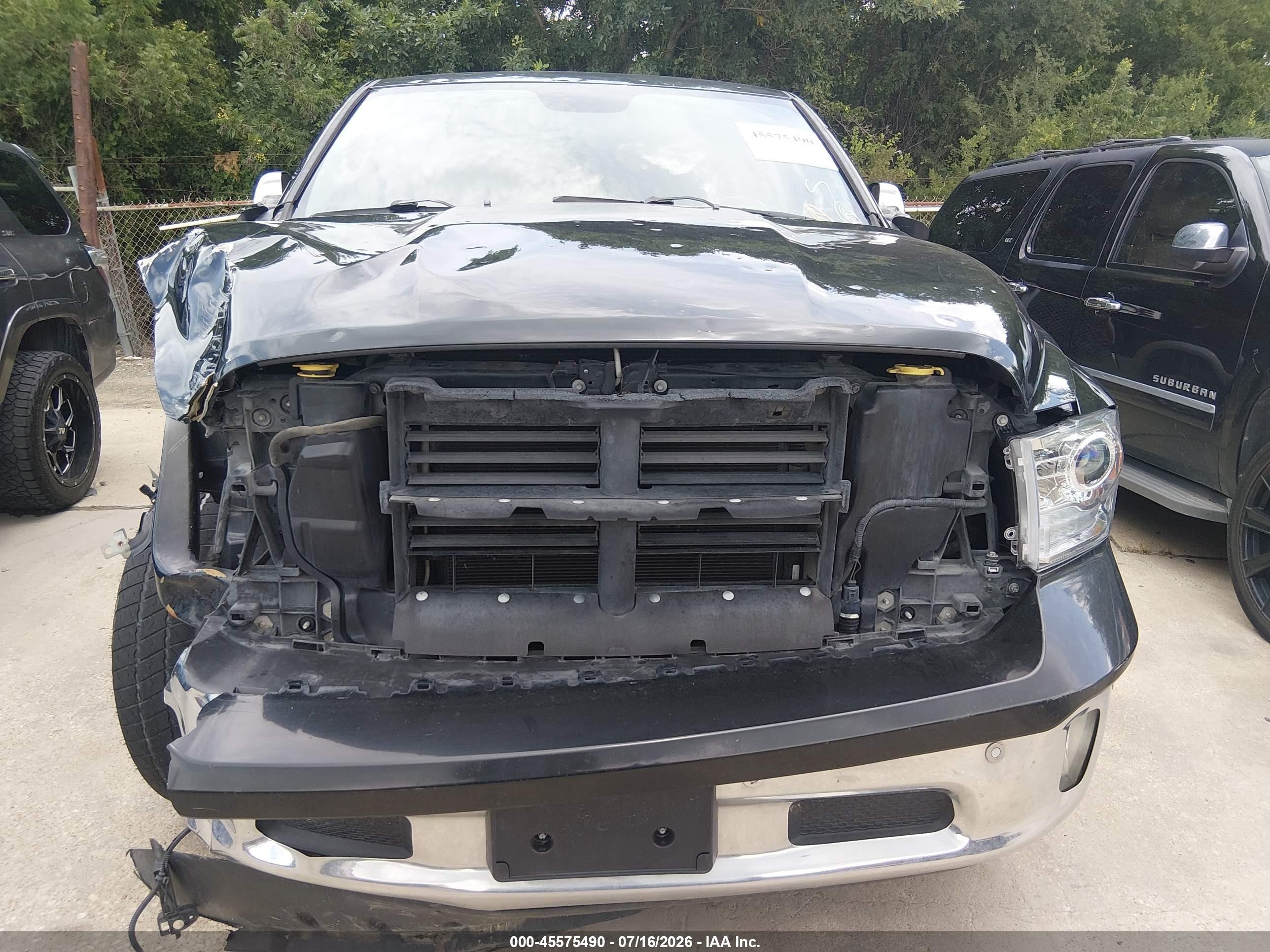 2014 Ram 1500 Laramie Черный vin: 1C6RR6NT1ES101862