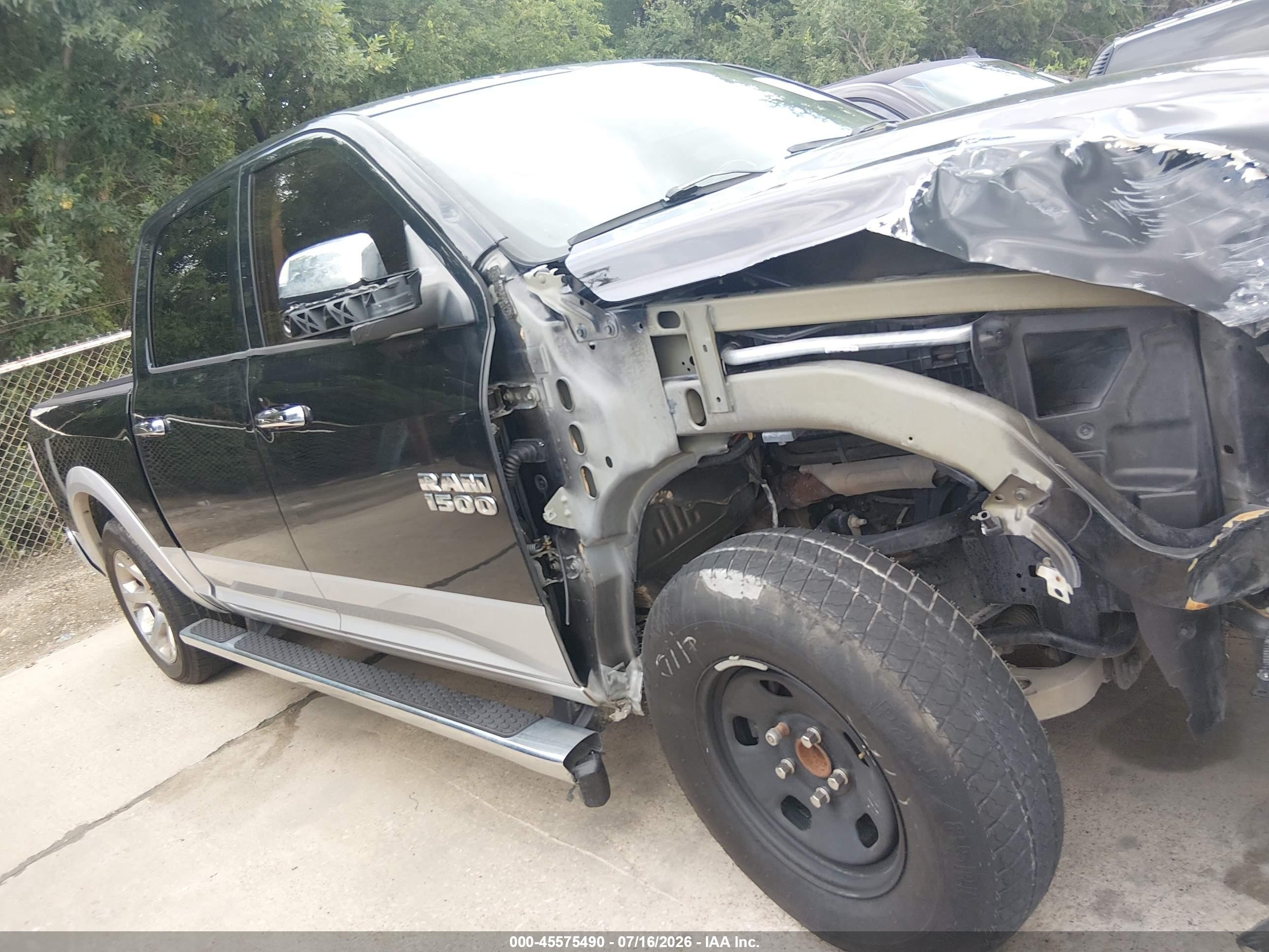 2014 Ram 1500 Laramie Черный vin: 1C6RR6NT1ES101862