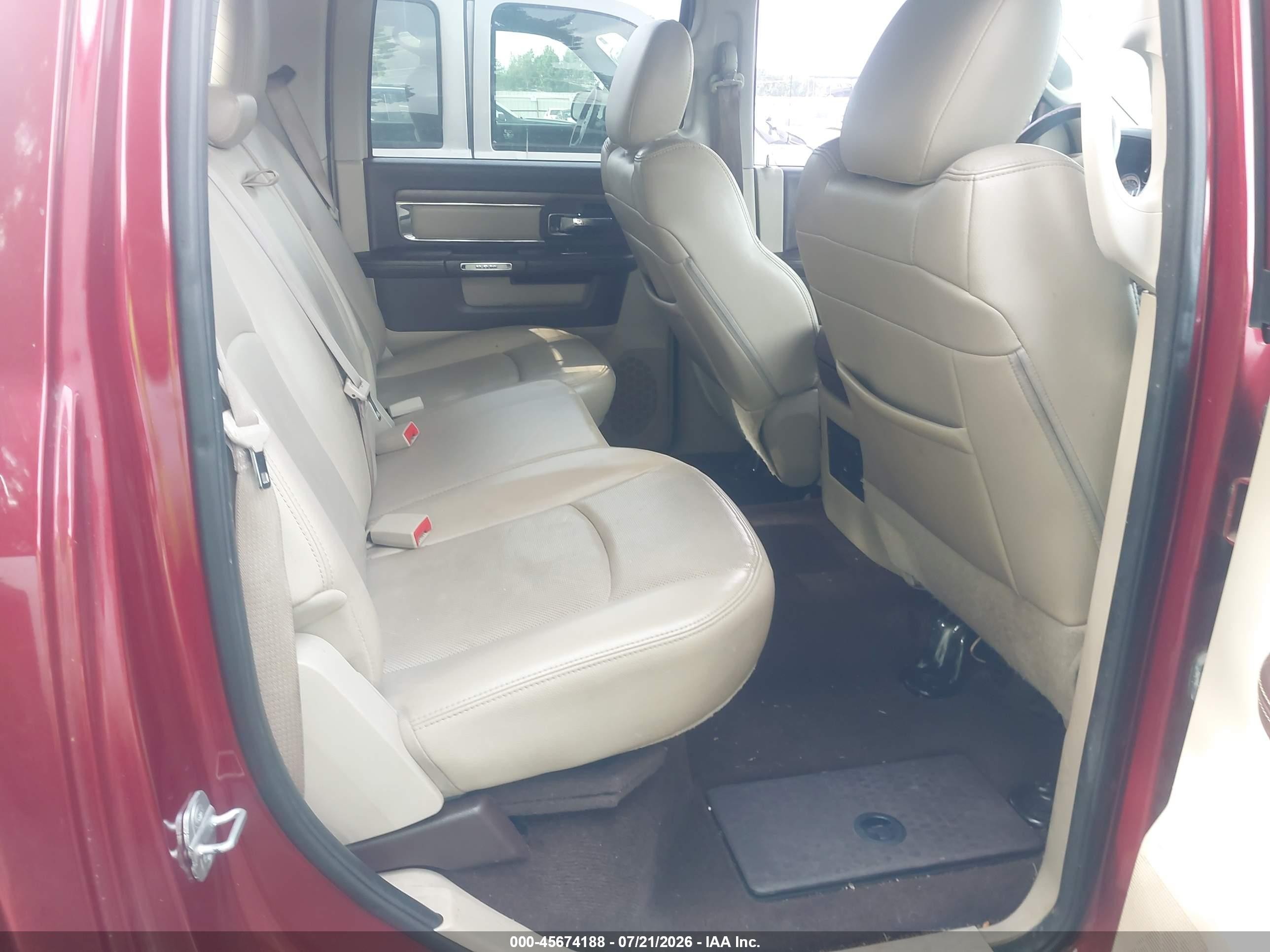2013 Ram 1500 Laramie Maroon vin: 1C6RR6NT2DS680195