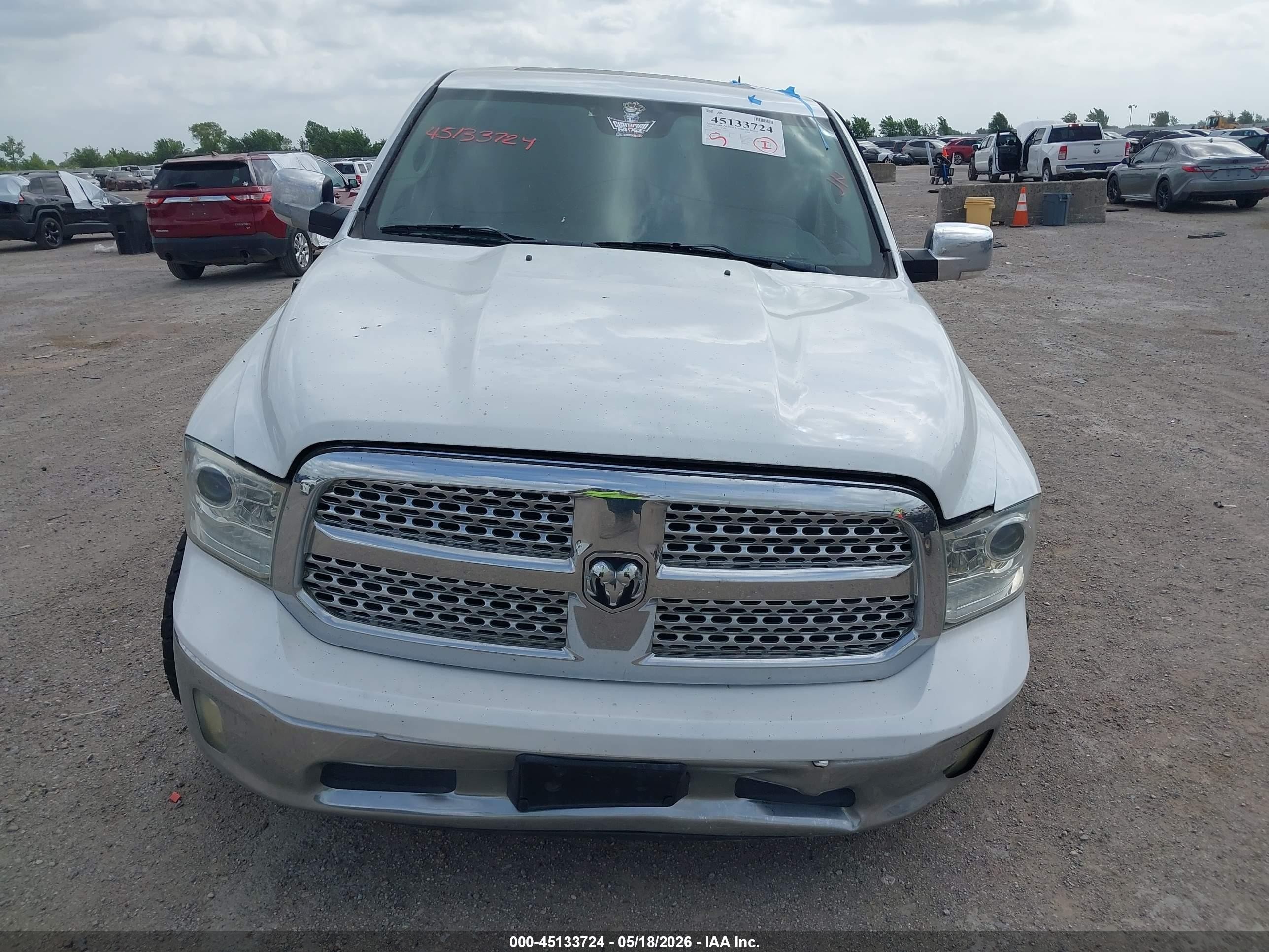 2014 Ram 1500 Laramie Белый vin: 1C6RR6NT6ES210270