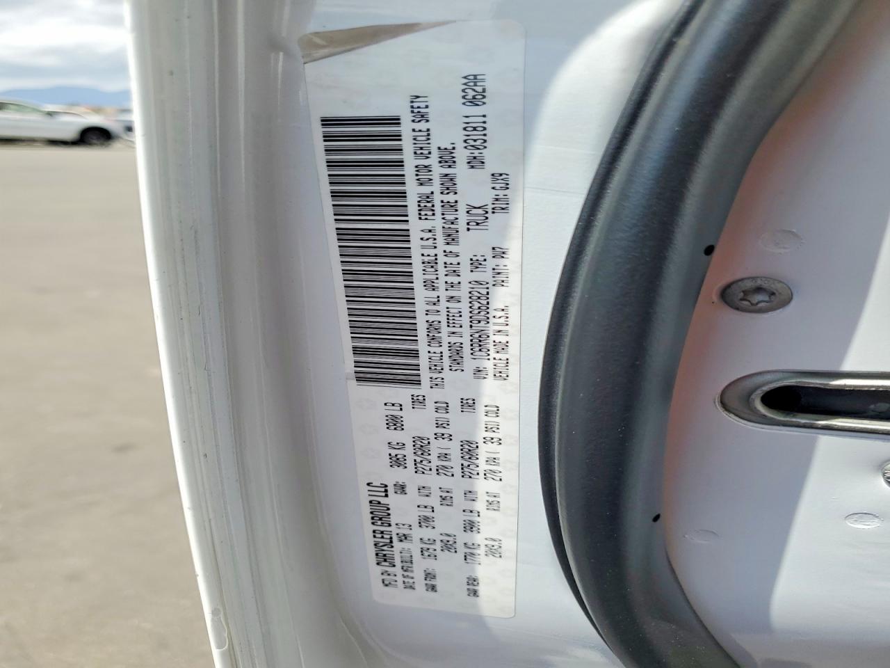2013 Ram 1500 Laramie White vin: 1C6RR6NT9DS628210