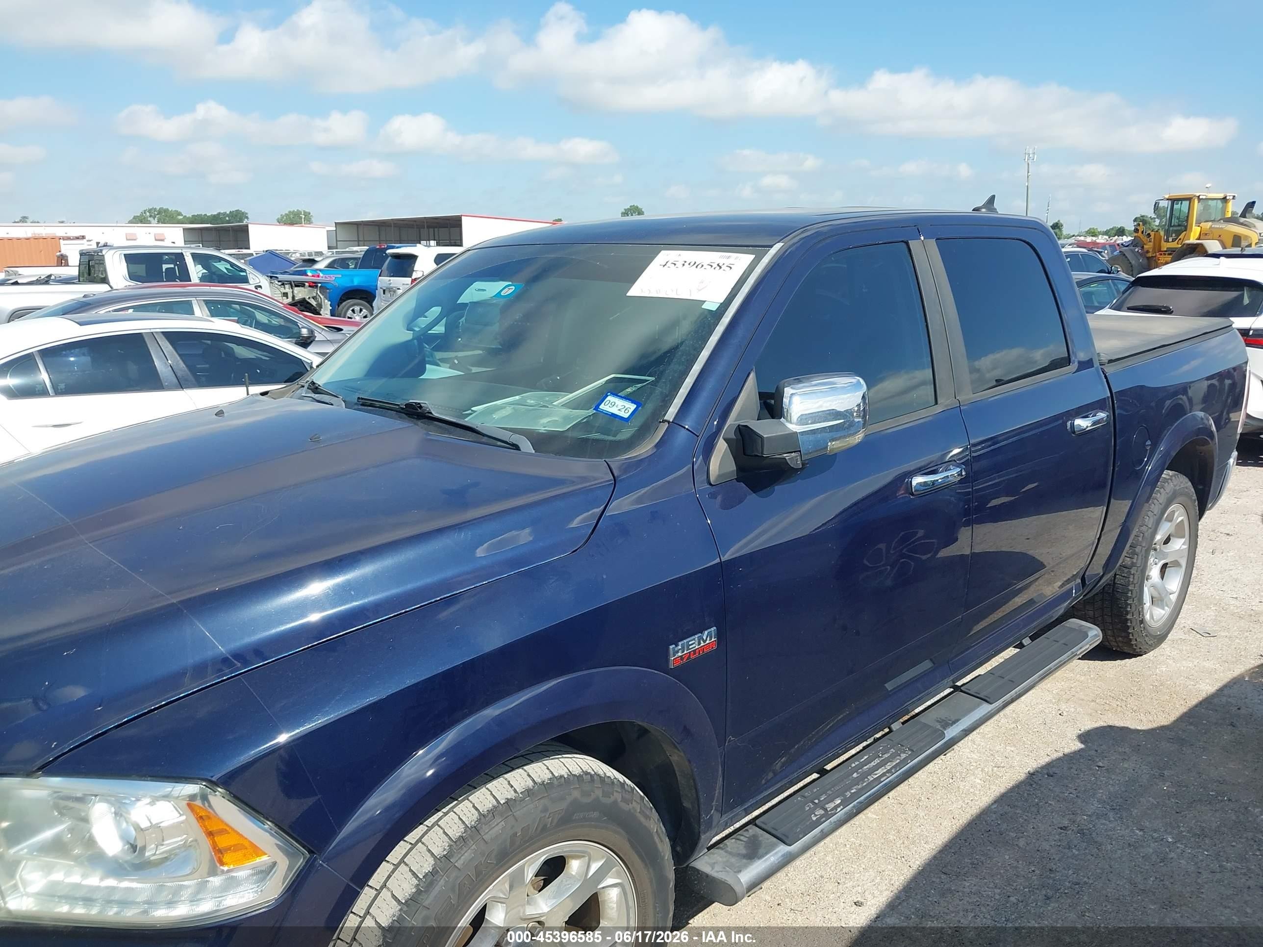 2014 Ram 1500 Laramie Blue vin: 1C6RR6NT9ES180424