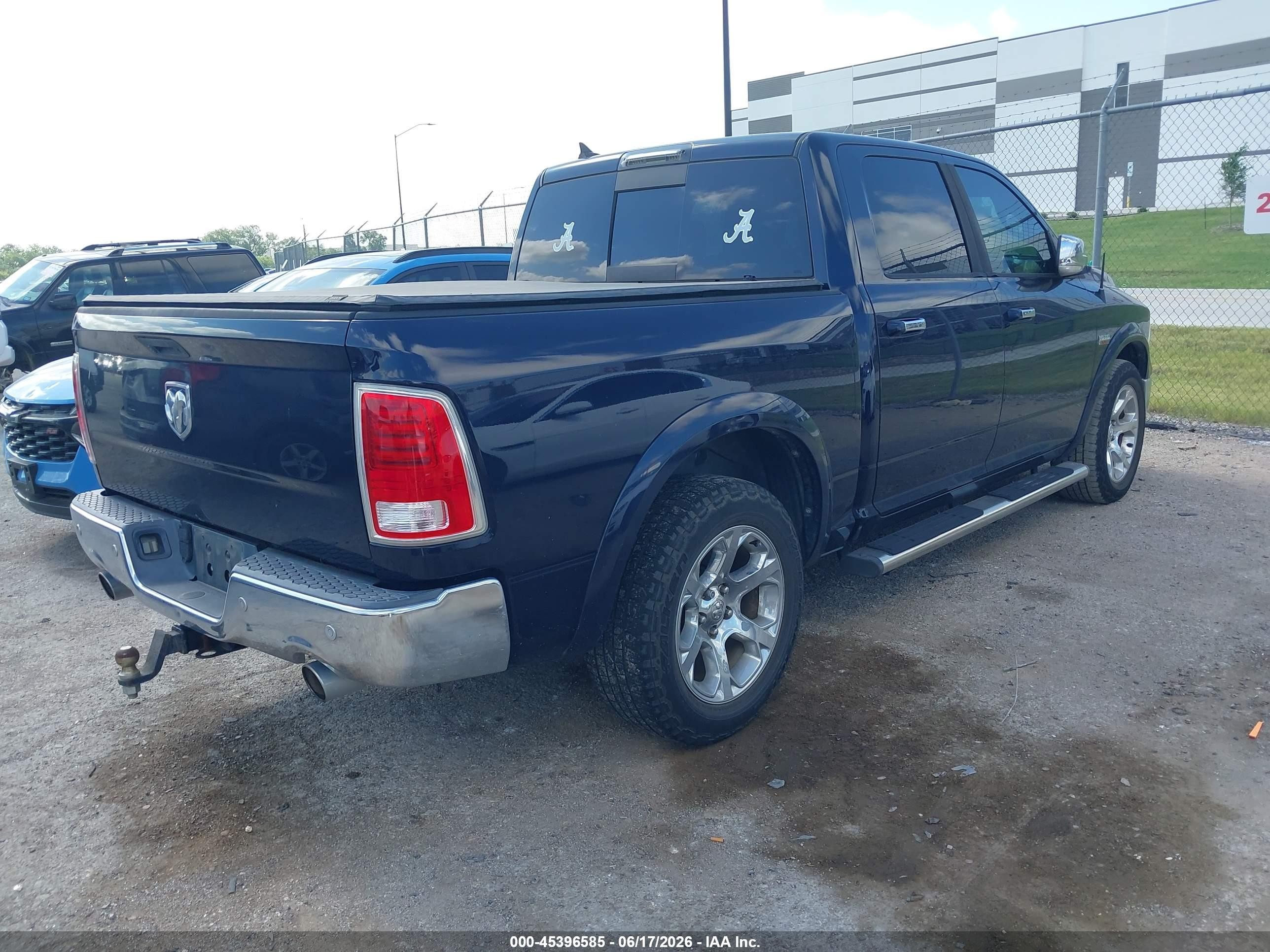 2014 Ram 1500 Laramie Blue vin: 1C6RR6NT9ES180424