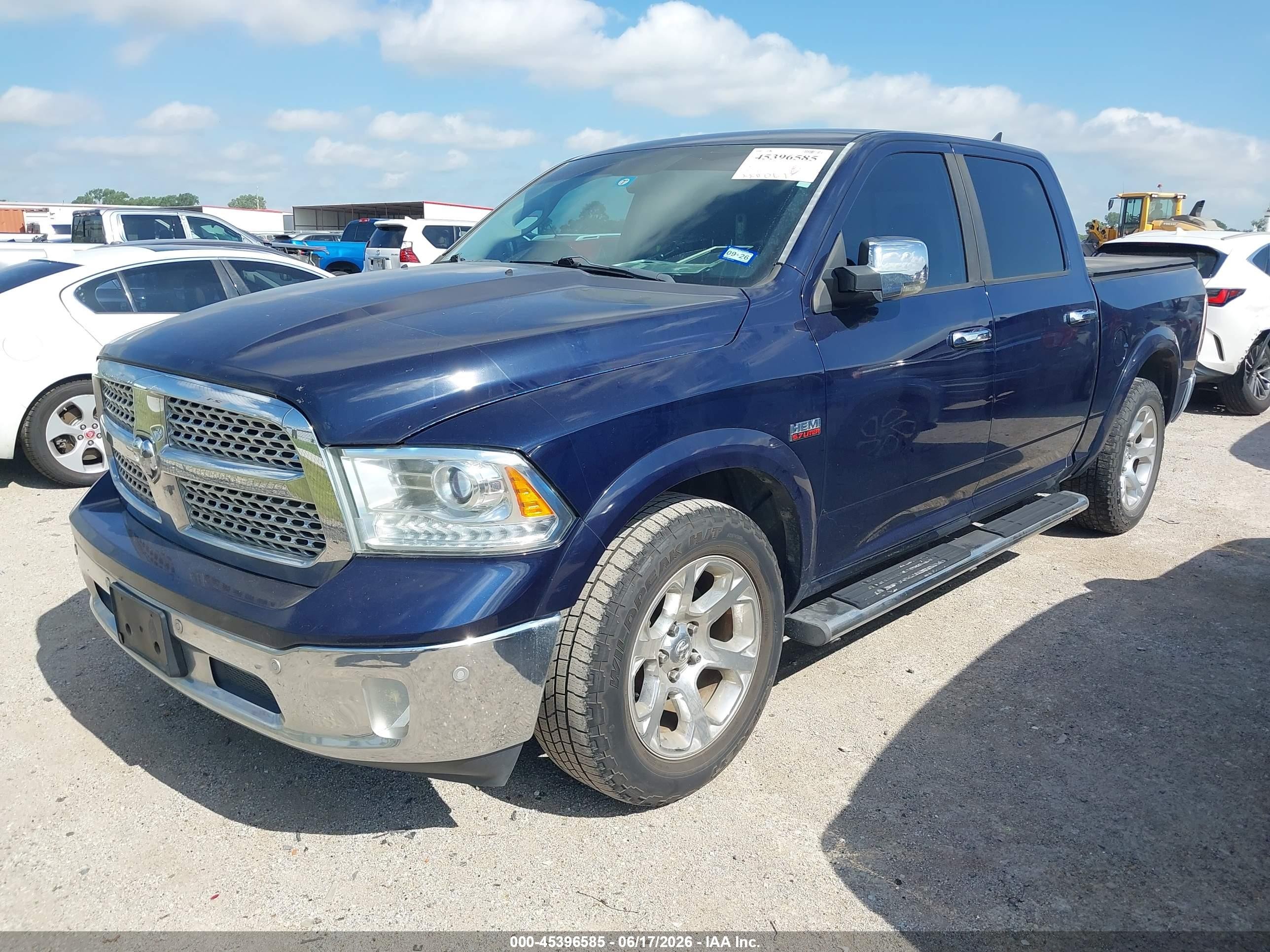 2014 Ram 1500 Laramie Blue vin: 1C6RR6NT9ES180424