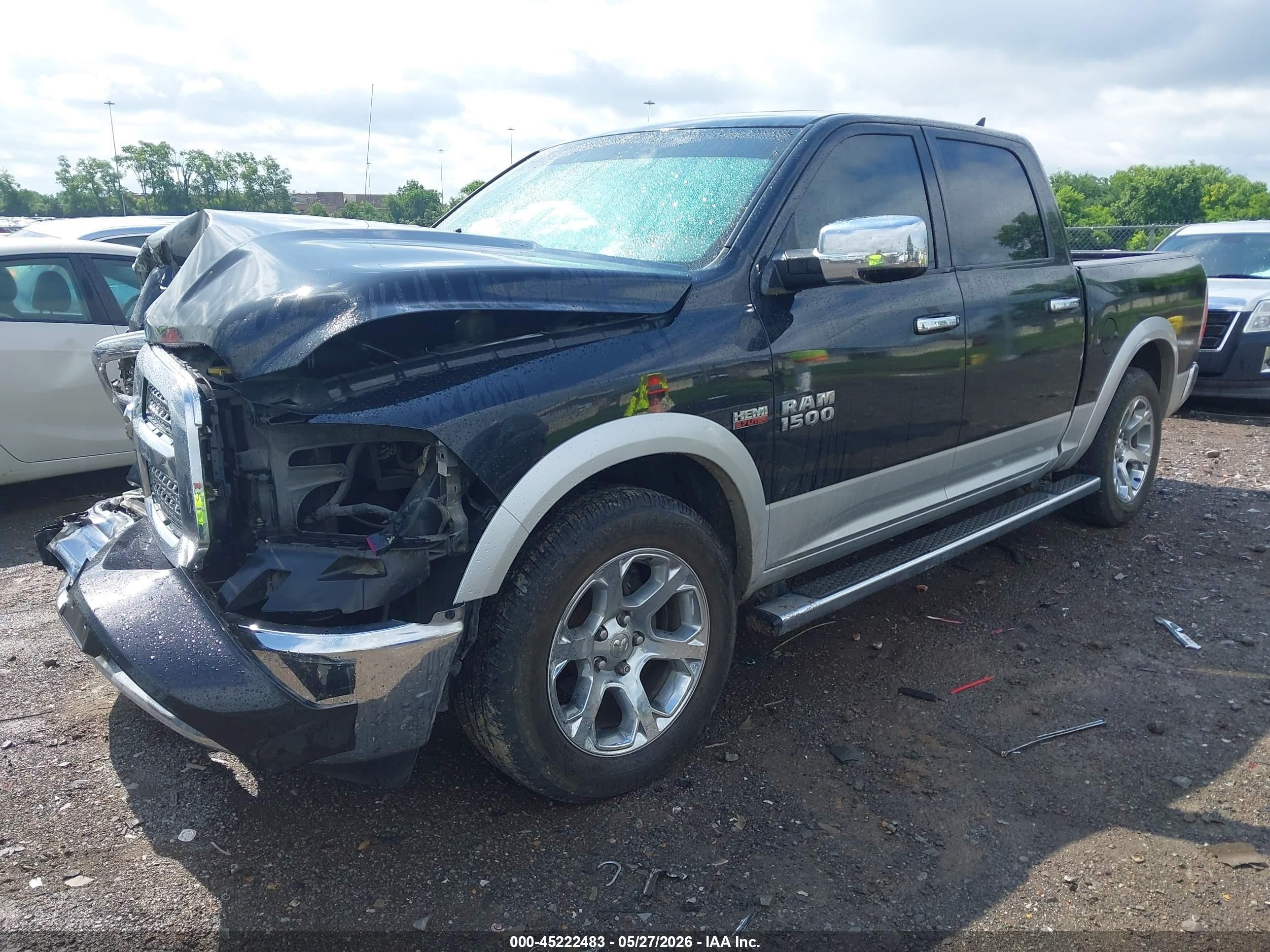 2015 Ram 1500 Laramie Black vin: 1C6RR6NTXFS669206