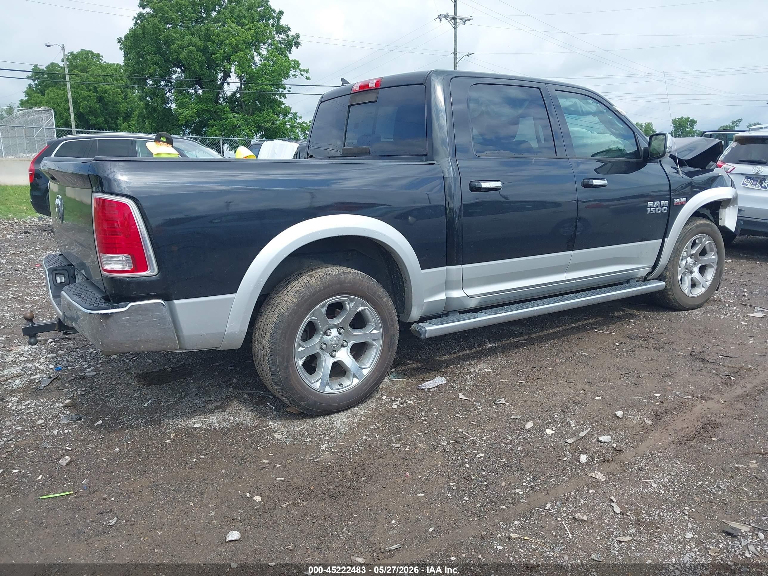 2015 Ram 1500 Laramie Black vin: 1C6RR6NTXFS669206