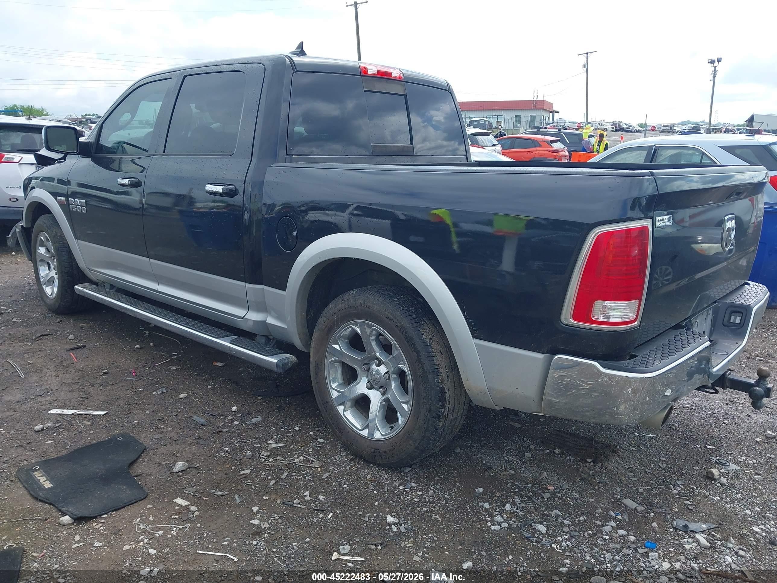 2015 Ram 1500 Laramie Black vin: 1C6RR6NTXFS669206