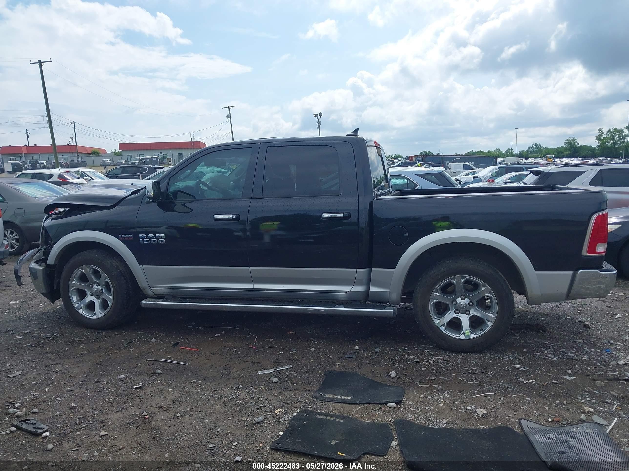2015 Ram 1500 Laramie Black vin: 1C6RR6NTXFS669206