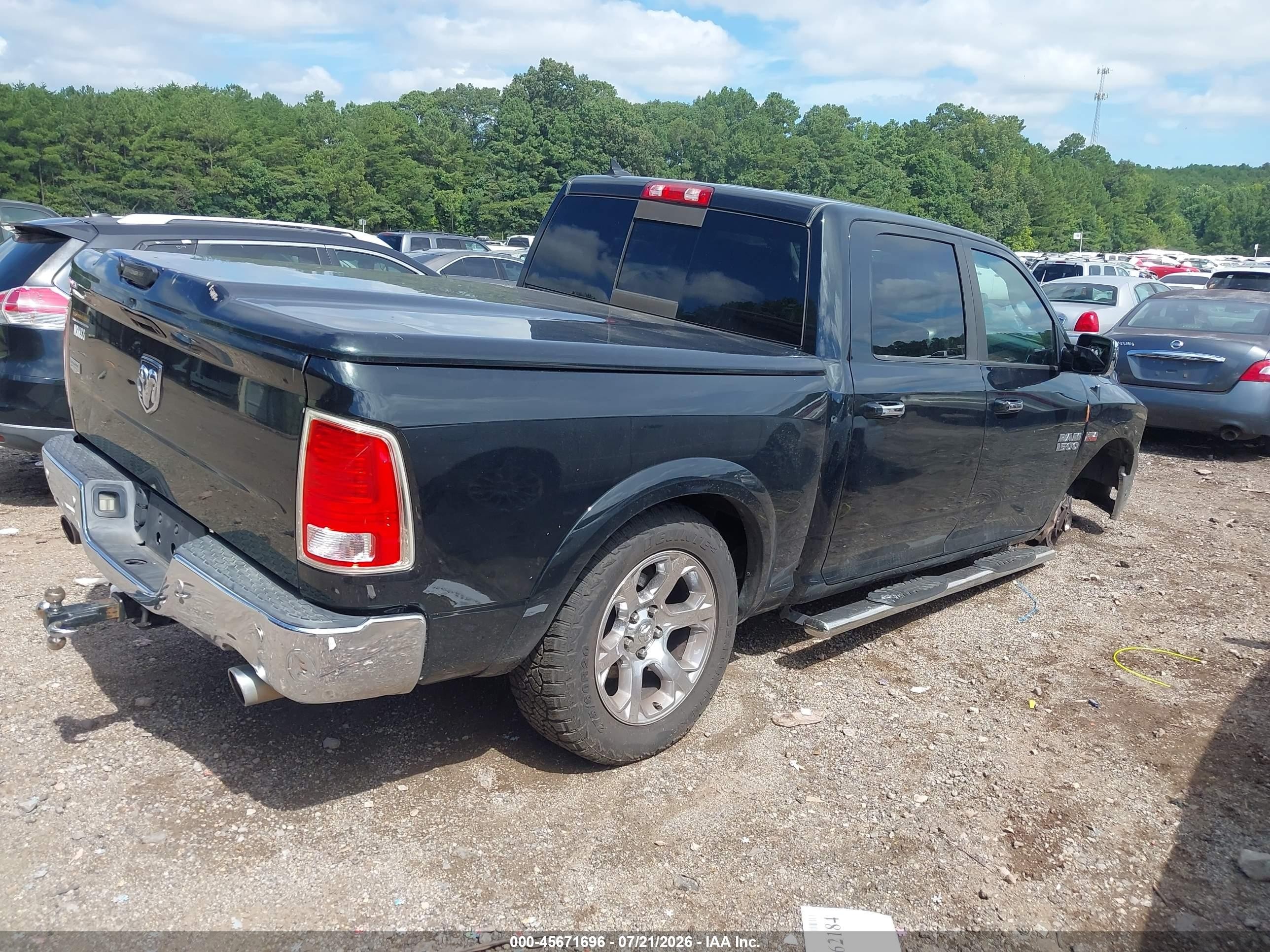 2015 Ram 1500 Laramie Black vin: 1C6RR6NTXFS669321
