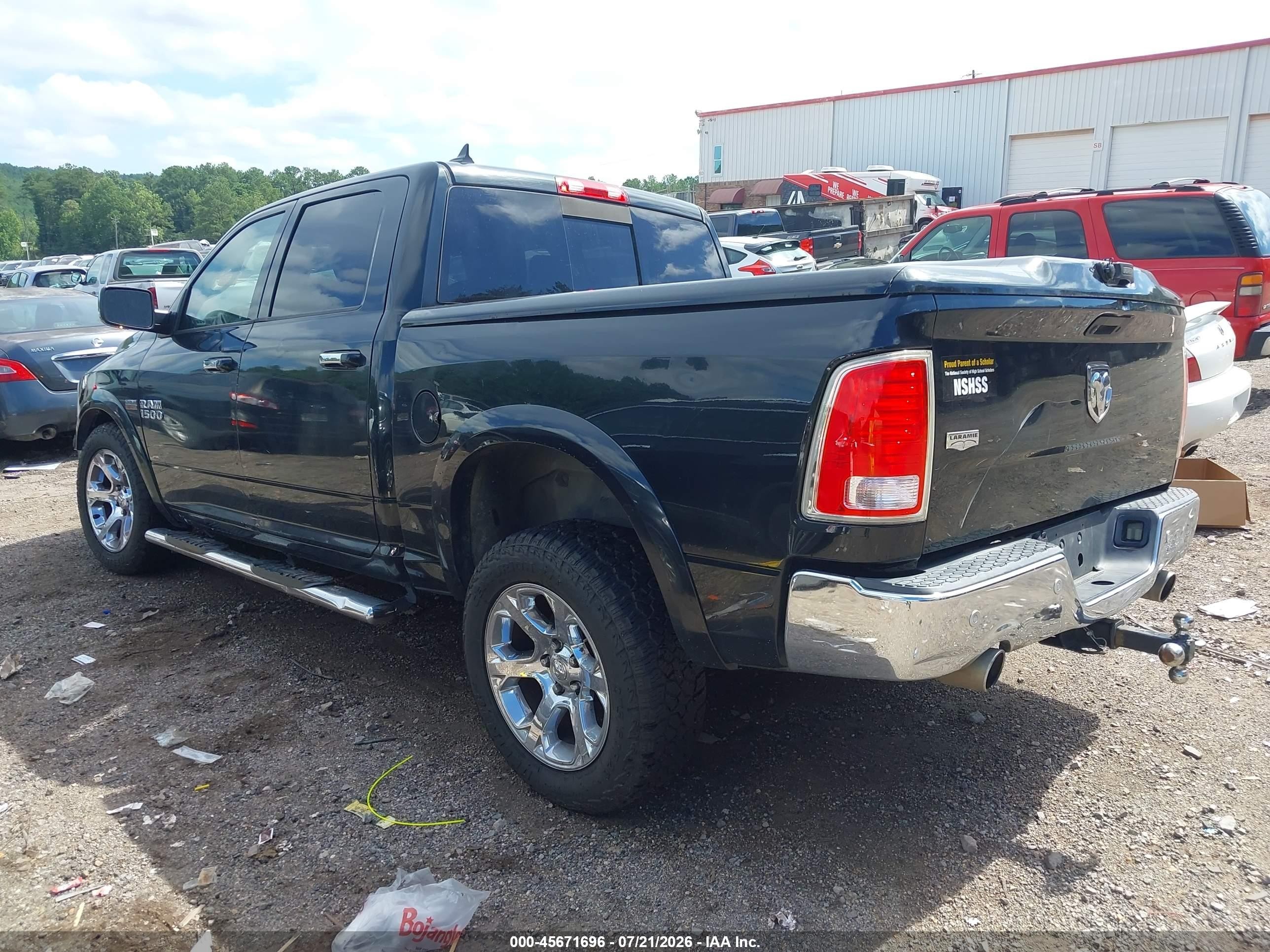 2015 Ram 1500 Laramie Black vin: 1C6RR6NTXFS669321
