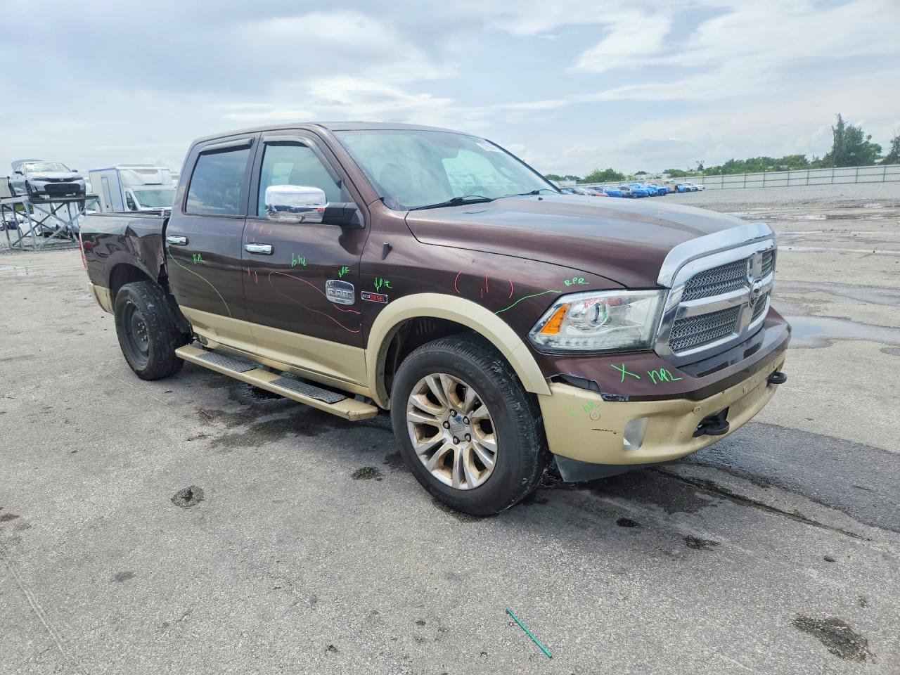 2015 Ram 1500 Longhorn Brown vin: 1C6RR6PM0FS522074