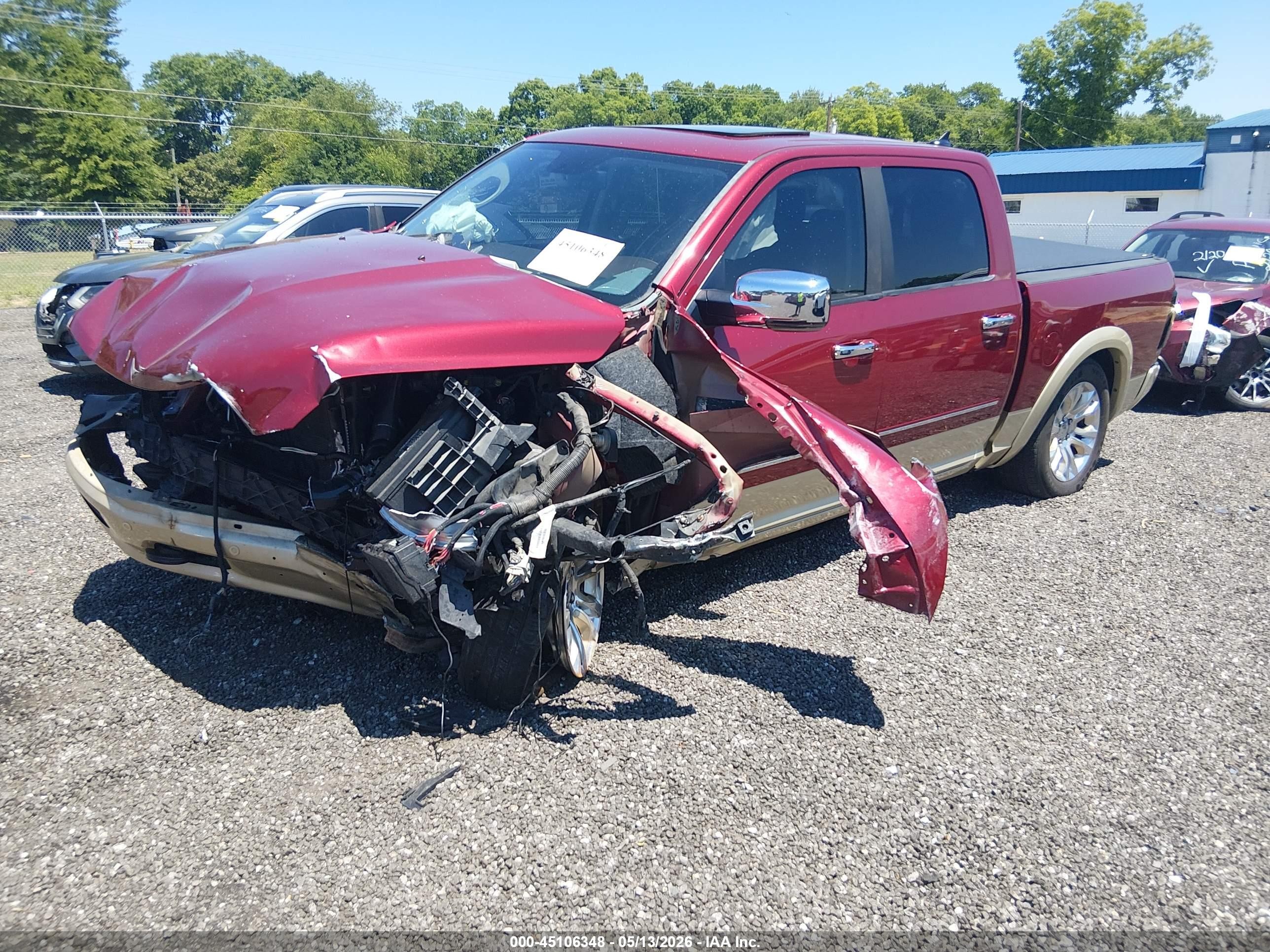 2015 Ram 1500 Laramie Longhorn Red vin: 1C6RR6PM1FS623348