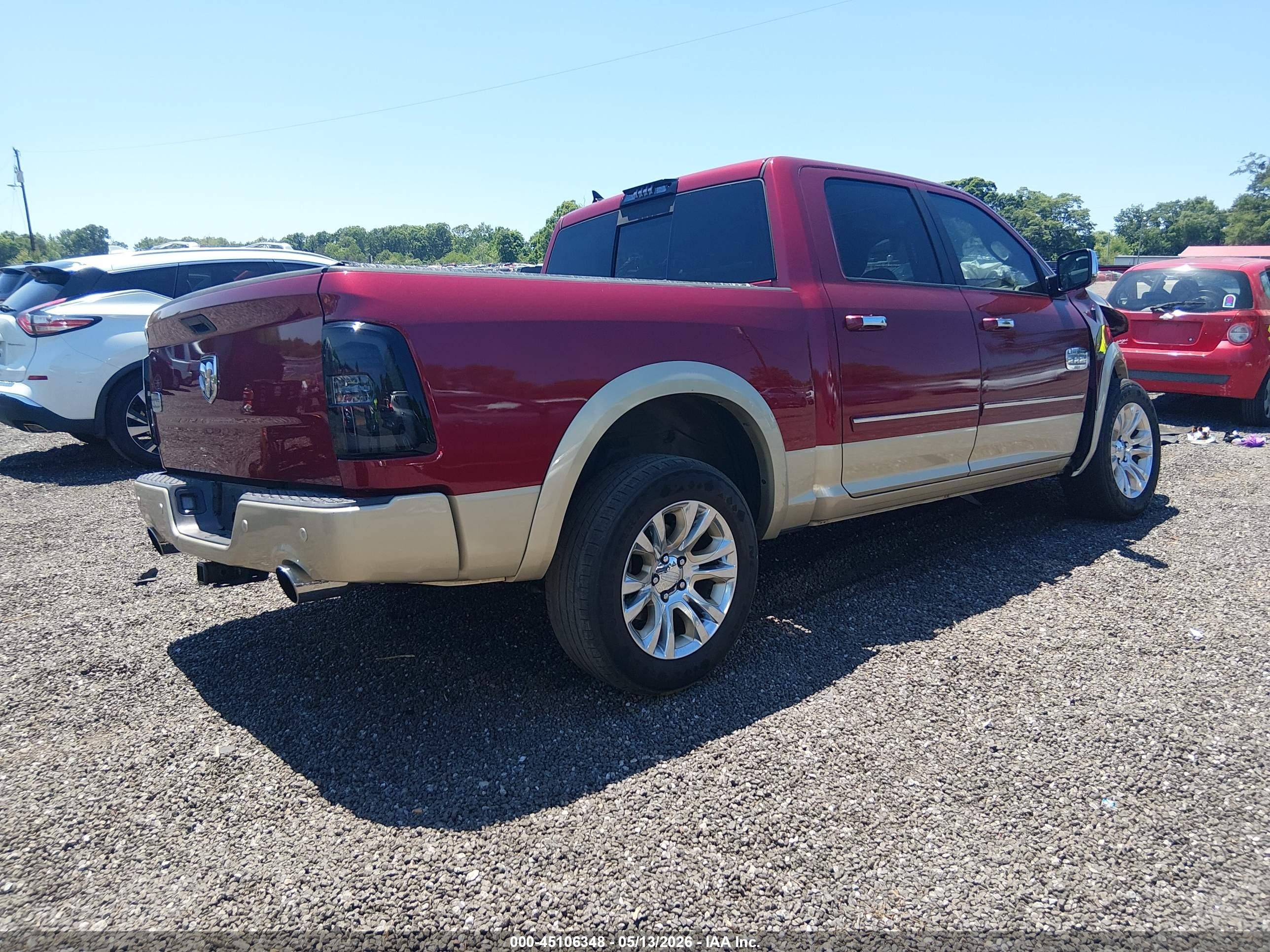 2015 Ram 1500 Laramie Longhorn Red vin: 1C6RR6PM1FS623348