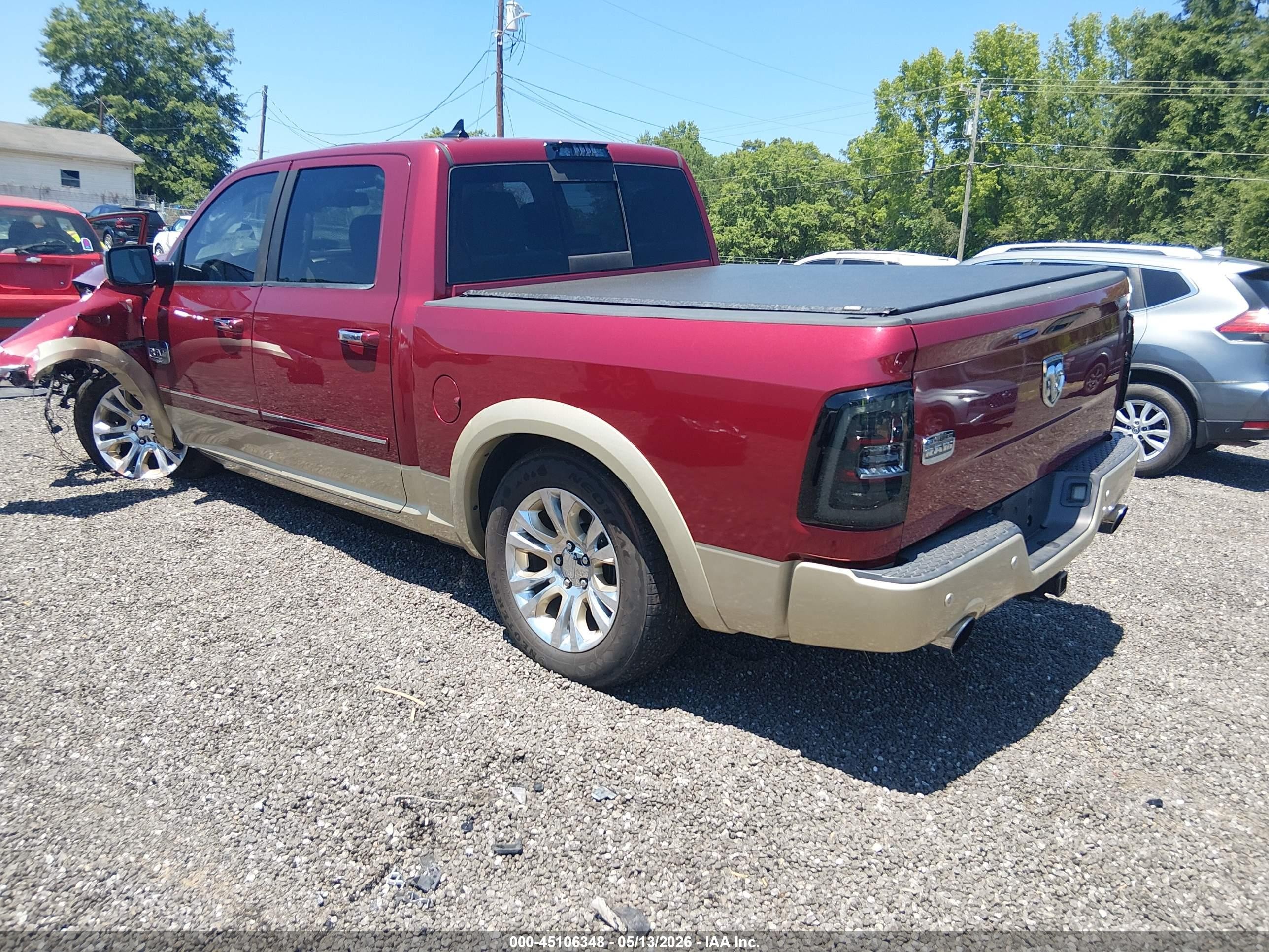 2015 Ram 1500 Laramie Longhorn Red vin: 1C6RR6PM1FS623348