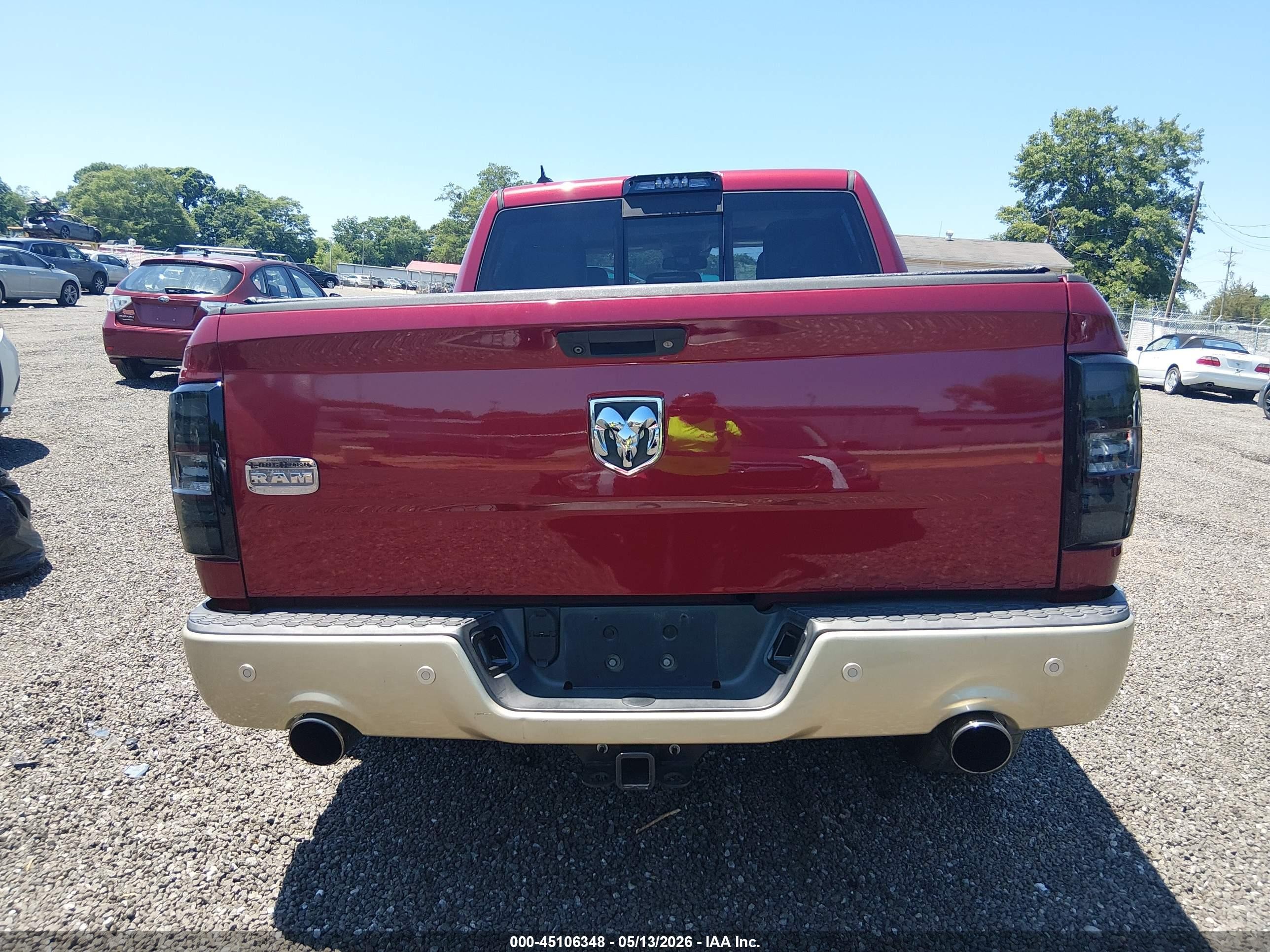 2015 Ram 1500 Laramie Longhorn Red vin: 1C6RR6PM1FS623348