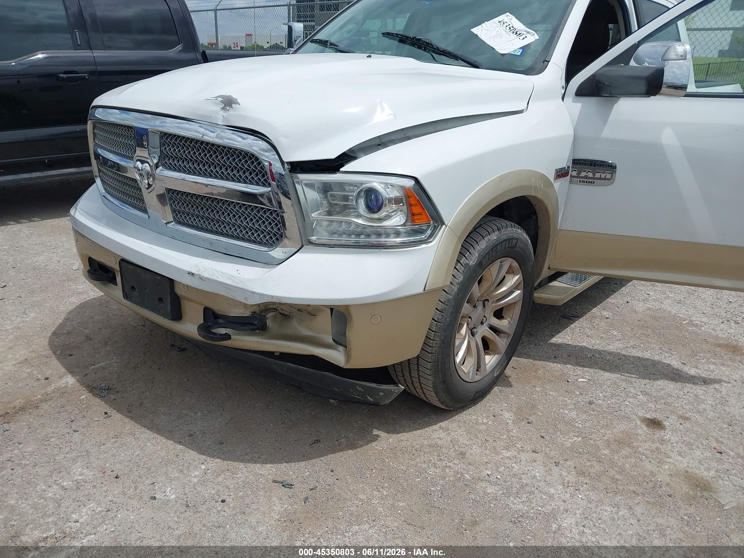 2014 Ram 1500 Longhorn White vin: 1C6RR6PT0ES184312