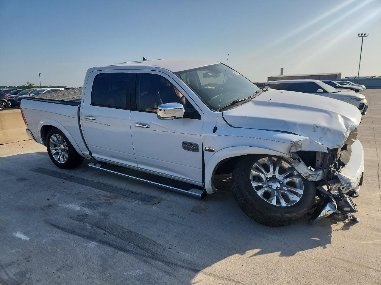 2015 Ram 1500 Longhorn White vin: 1C6RR6PT0FS676226
