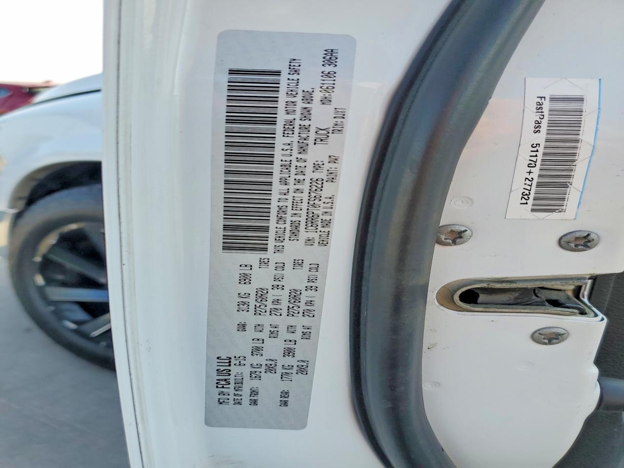 2015 Ram 1500 Longhorn White vin: 1C6RR6PT0FS676226