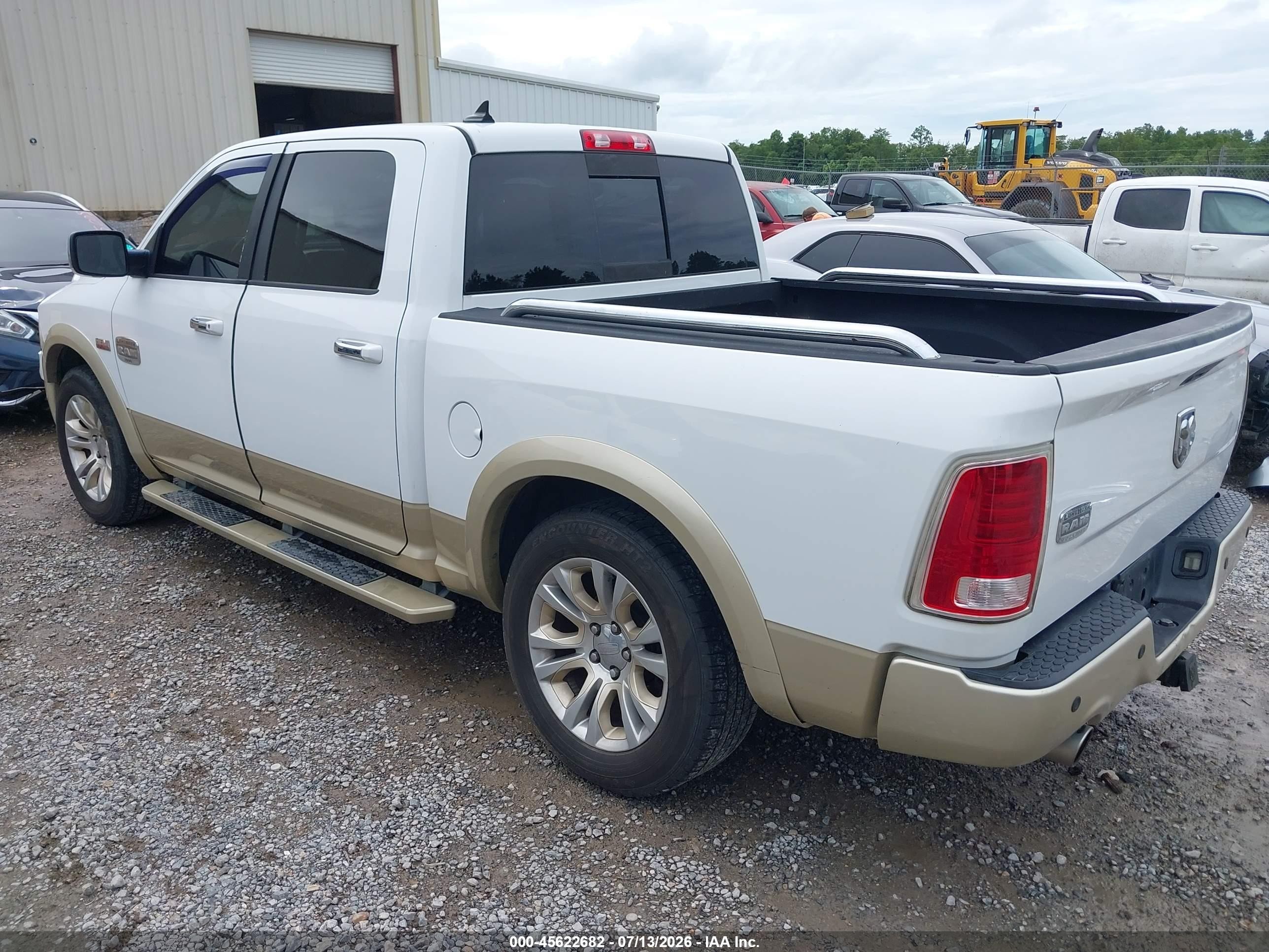2013 Ram 1500 Laramie Longhorn Edition Белый vin: 1C6RR6PT1DS551622