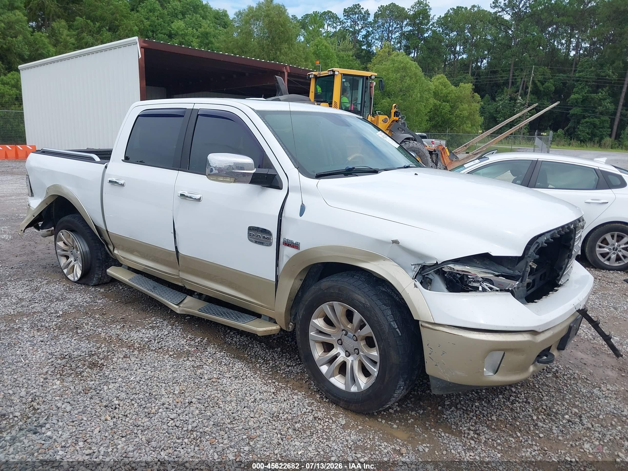 2013 Ram 1500 Laramie Longhorn Edition Белый vin: 1C6RR6PT1DS551622