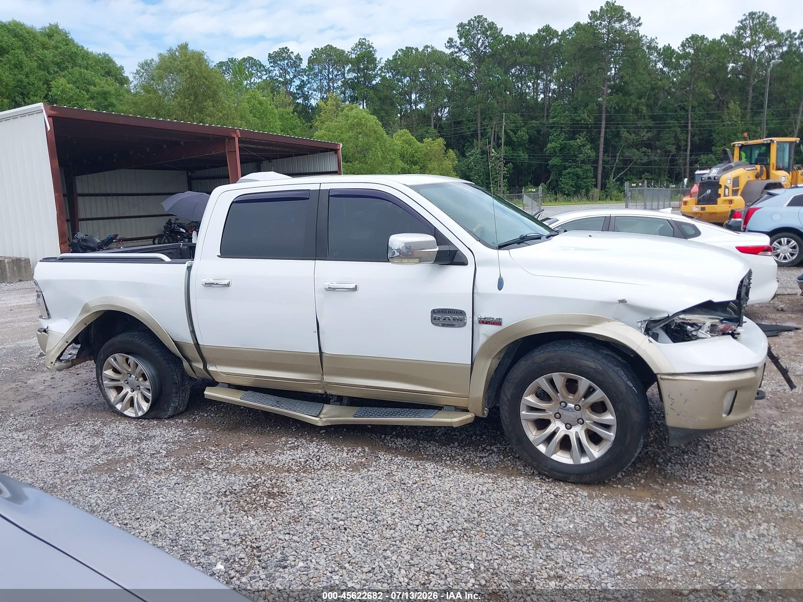2013 Ram 1500 Laramie Longhorn Edition Белый vin: 1C6RR6PT1DS551622