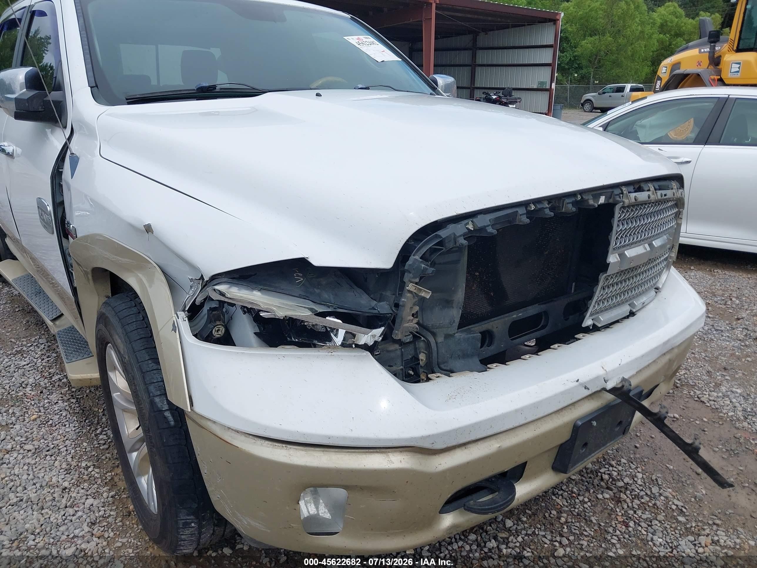 2013 Ram 1500 Laramie Longhorn Edition Белый vin: 1C6RR6PT1DS551622