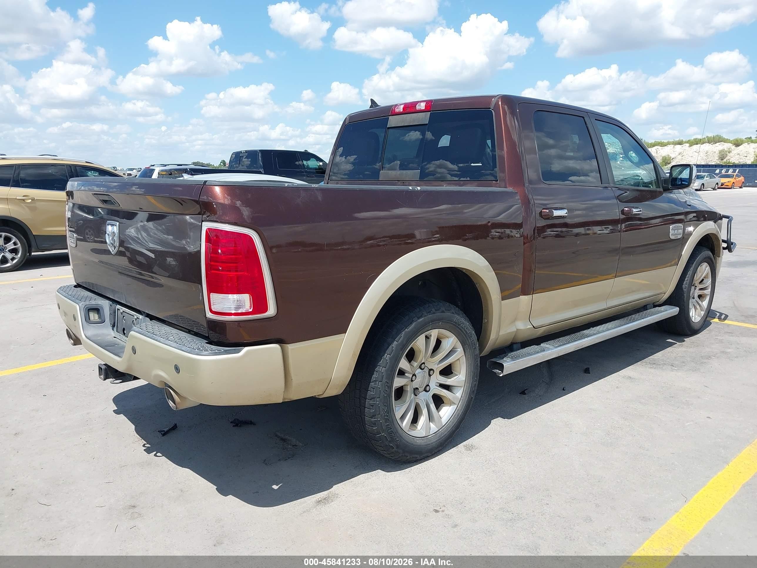 2013 Ram 1500 Laramie Longhorn Edition Brown vin: 1C6RR6PT1DS578318
