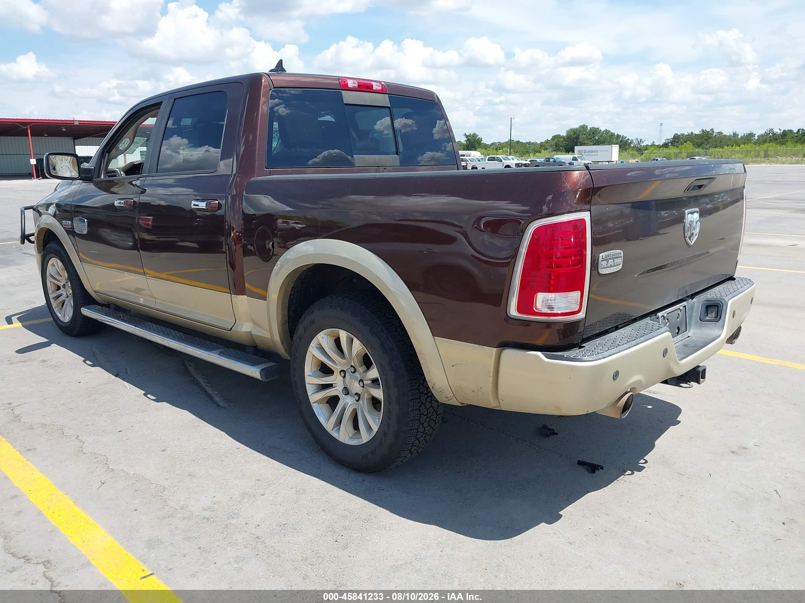 2013 Ram 1500 Laramie Longhorn Edition Brown vin: 1C6RR6PT1DS578318
