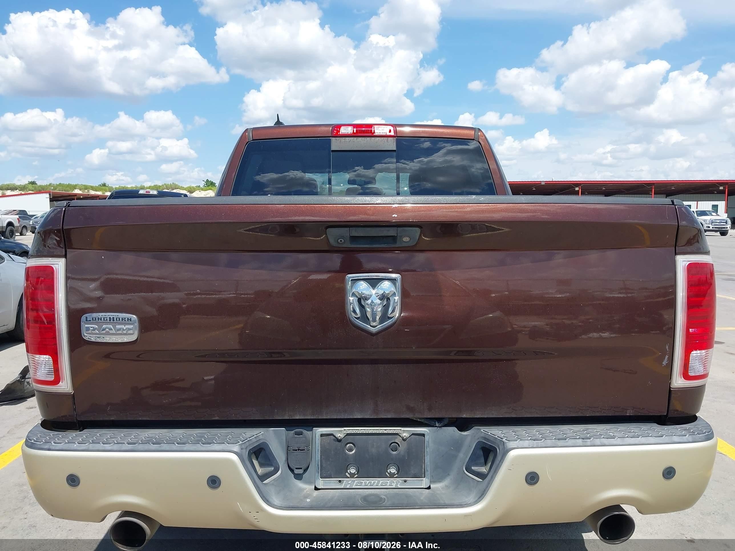 2013 Ram 1500 Laramie Longhorn Edition Brown vin: 1C6RR6PT1DS578318