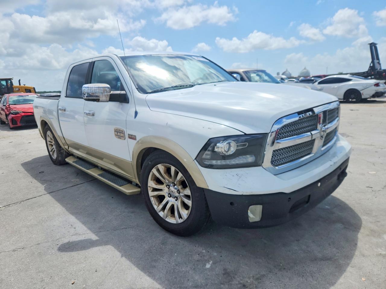 2013 Ram 1500 Longhorn White vin: 1C6RR6PT1DS597550