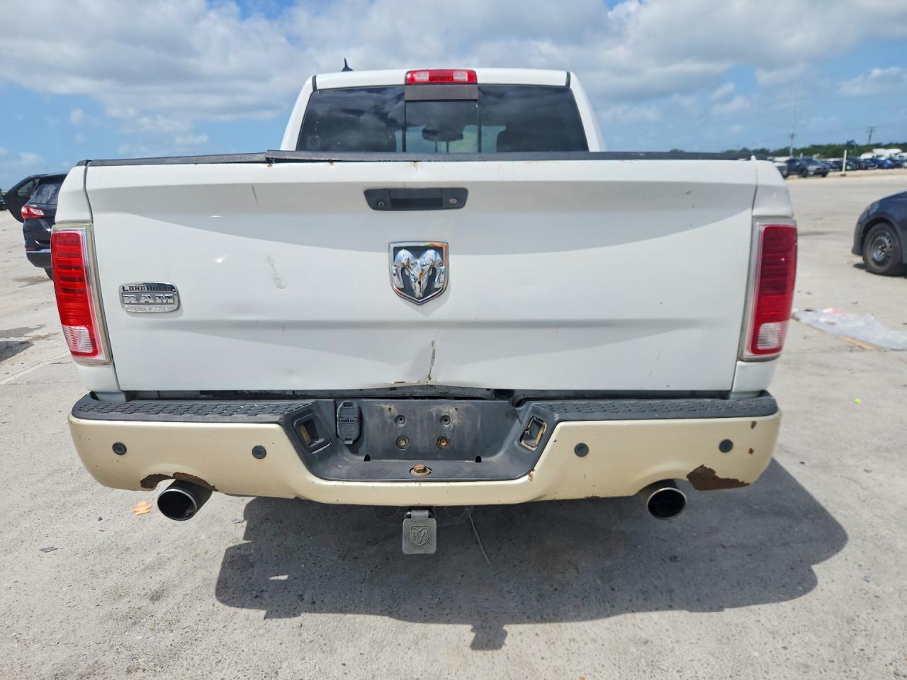 2013 Ram 1500 Longhorn White vin: 1C6RR6PT1DS597550