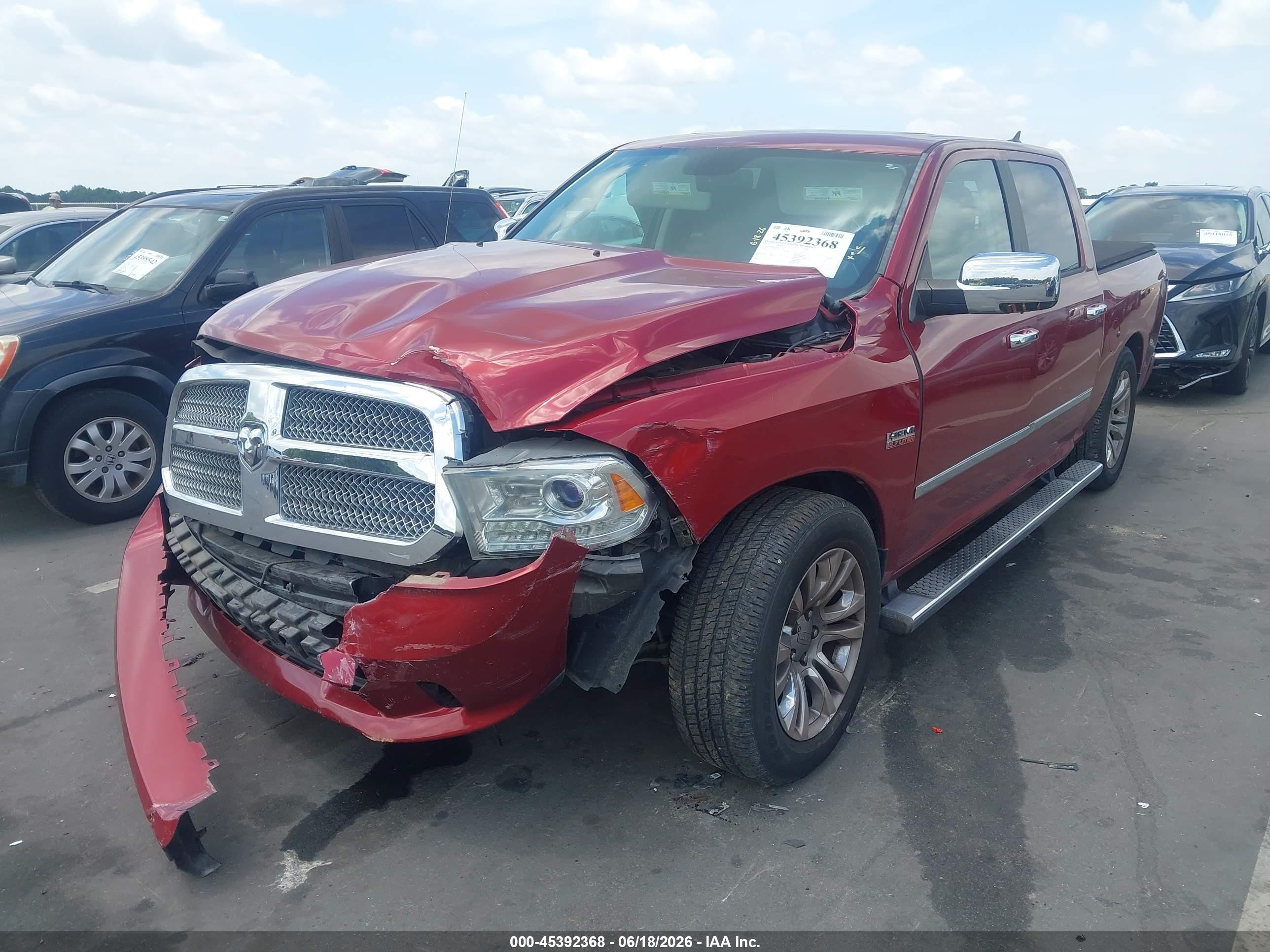 2013 Ram 1500 Laramie Longhorn Edition Burgundy vin: 1C6RR6PT1DS721770