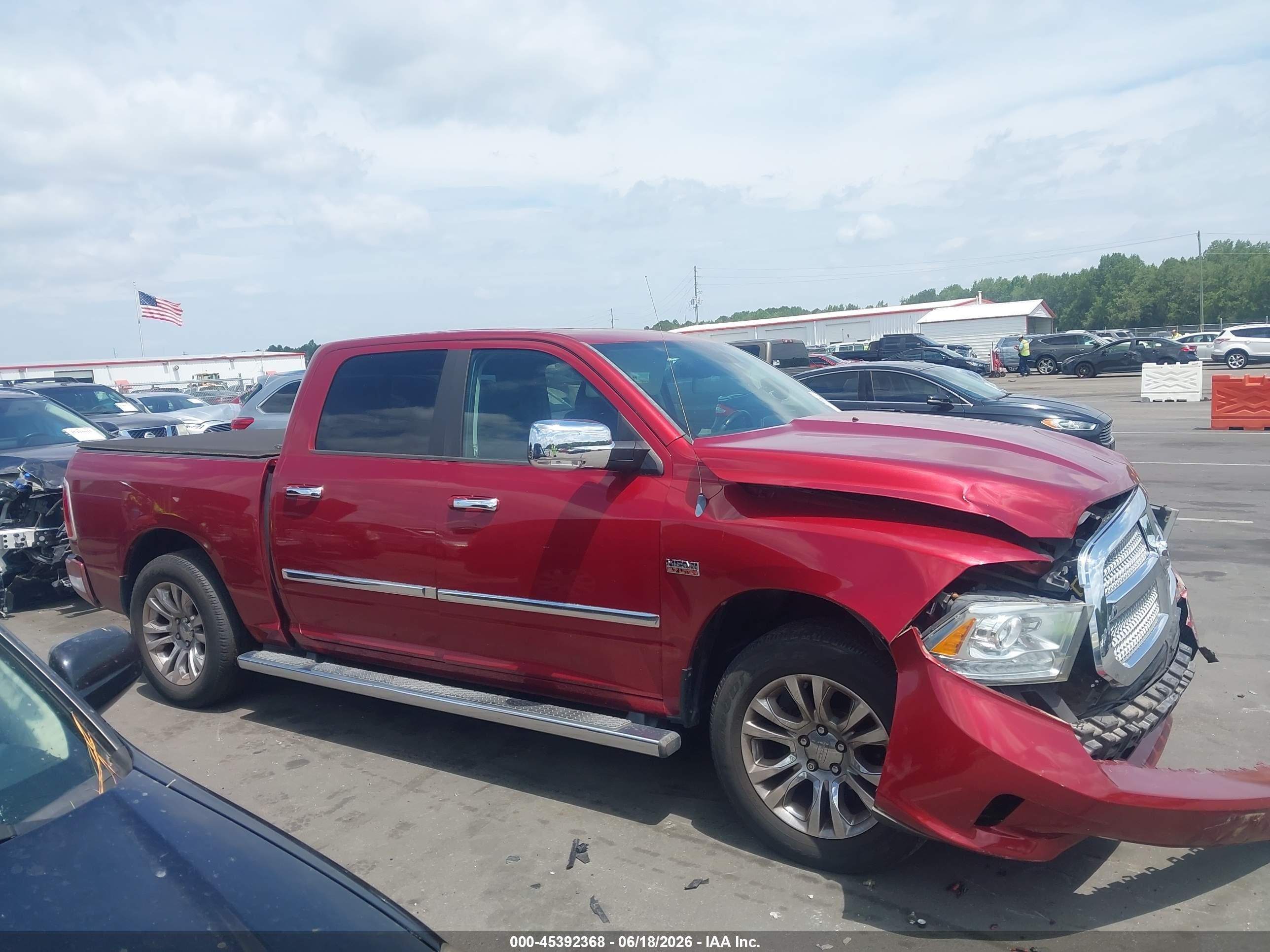2013 Ram 1500 Laramie Longhorn Edition Burgundy vin: 1C6RR6PT1DS721770