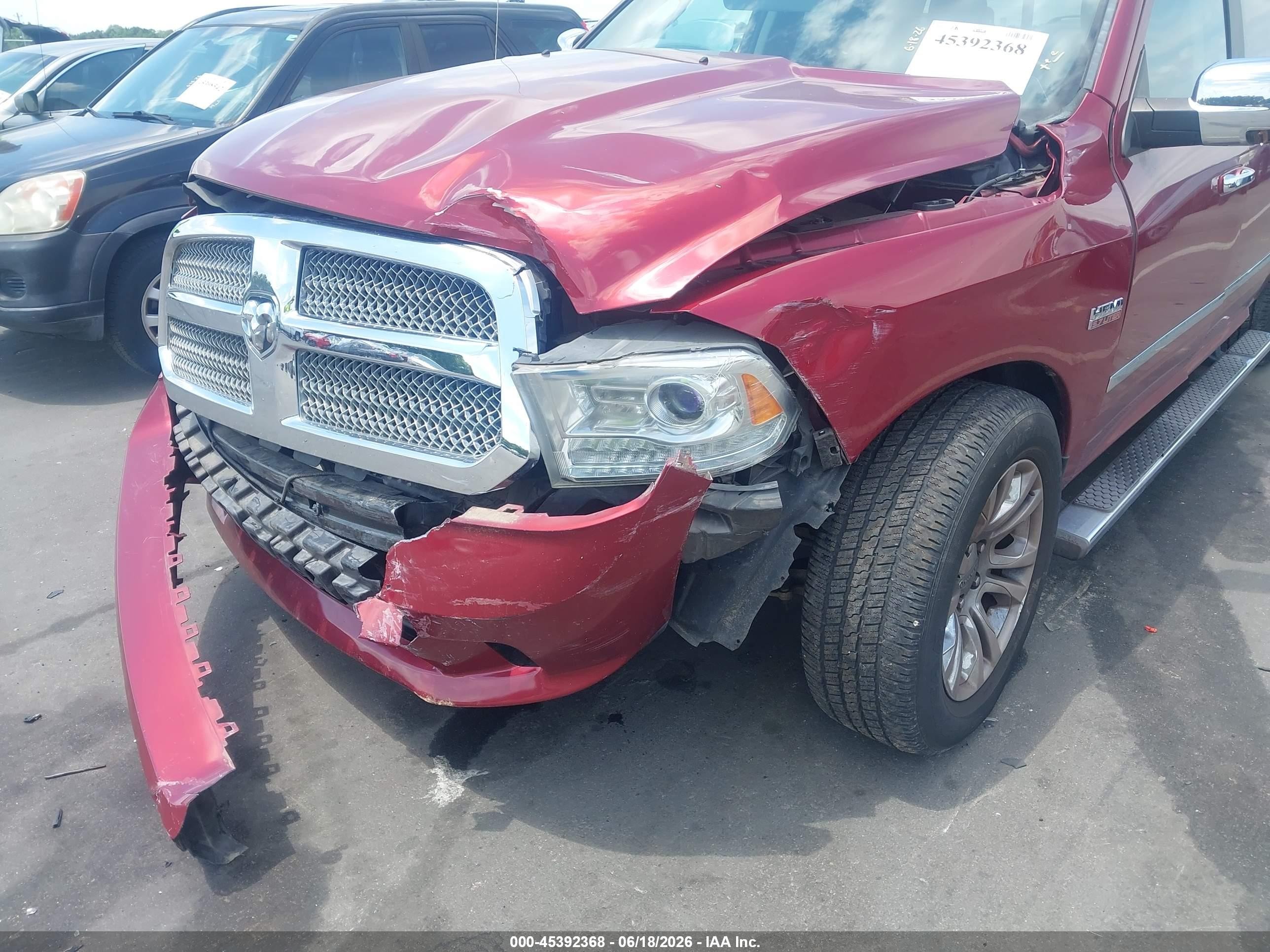 2013 Ram 1500 Laramie Longhorn Edition Burgundy vin: 1C6RR6PT1DS721770