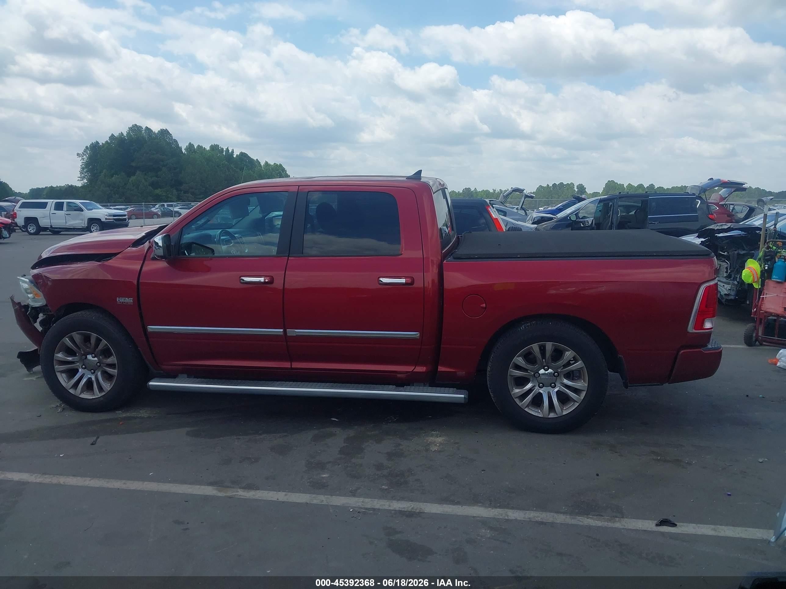 2013 Ram 1500 Laramie Longhorn Edition Burgundy vin: 1C6RR6PT1DS721770