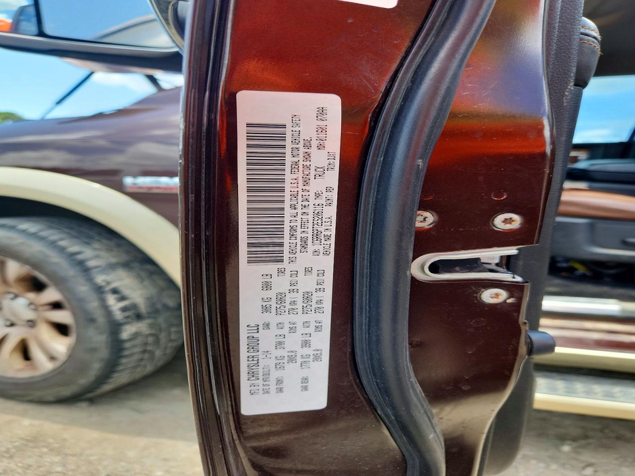 2014 Ram 1500 Longhorn Burgundy vin: 1C6RR6PT2ES206116